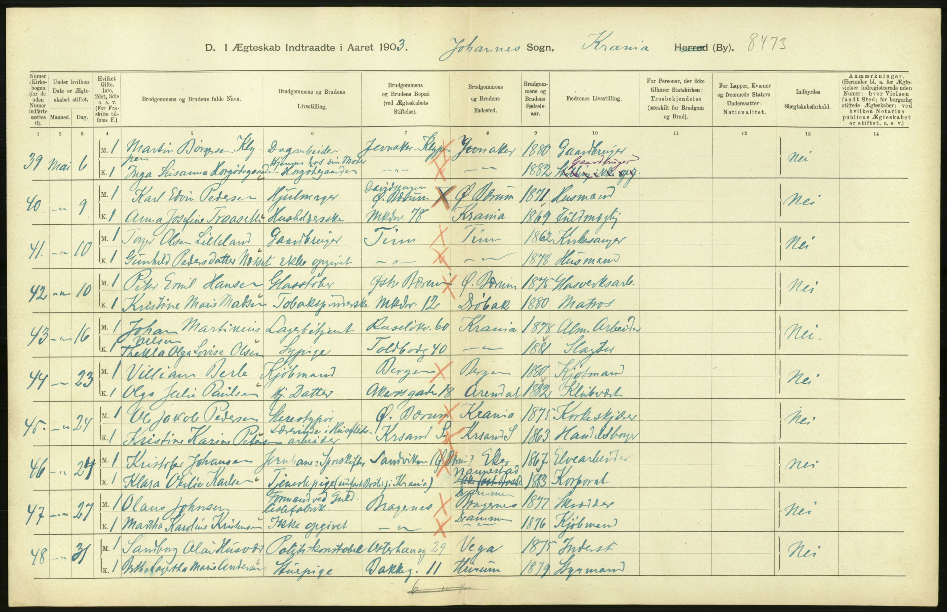 Statistisk sentralbyrå, Sosiodemografiske emner, Befolkning, AV/RA-S-2228/D/Df/Dfa/Dfaa/L0004: Kristiania: Gifte, døde, 1903, s. 546