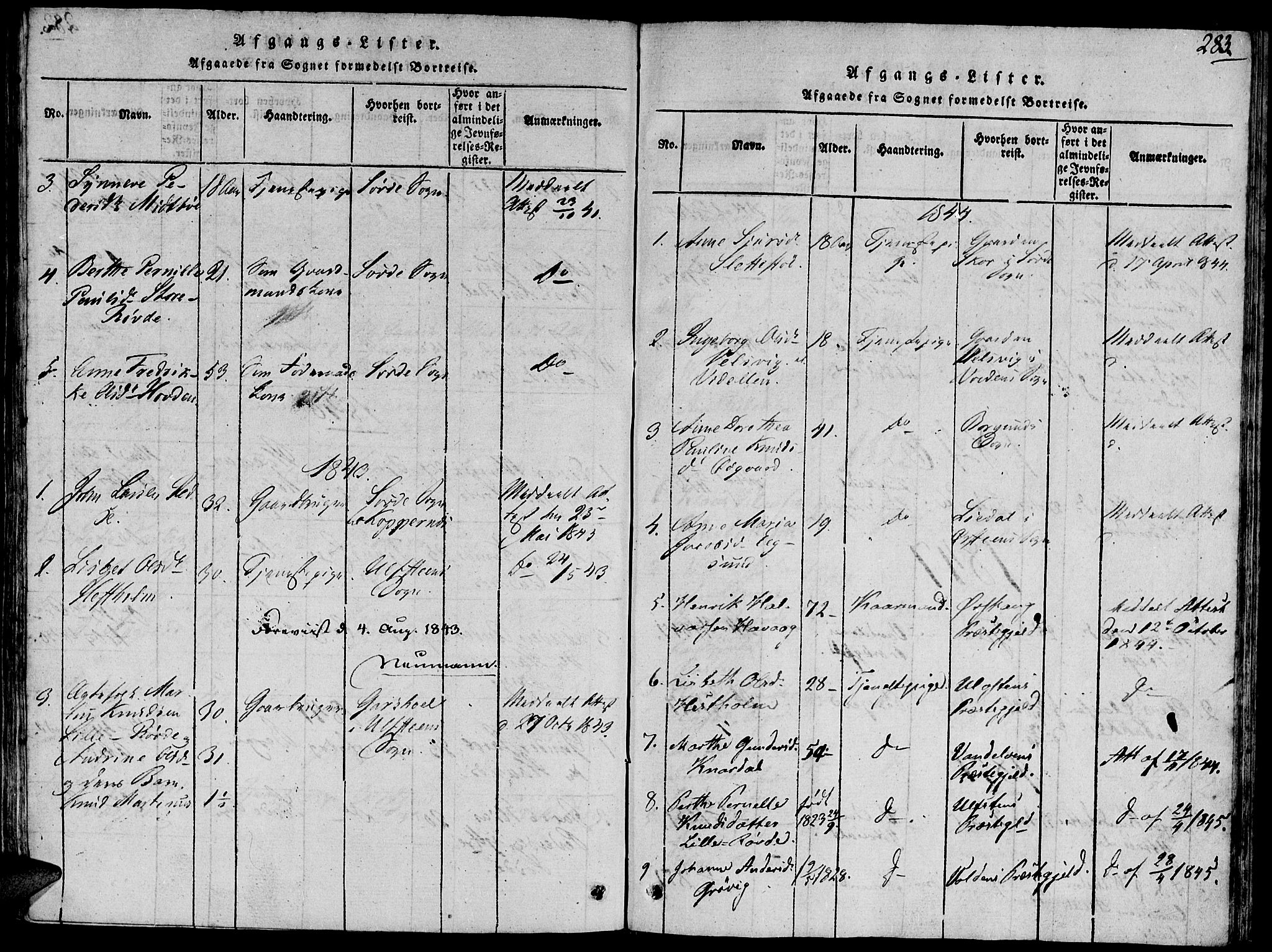 Ministerialprotokoller, klokkerbøker og fødselsregistre - Møre og Romsdal, SAT/A-1454/504/L0054: Ministerialbok nr. 504A01, 1816-1861, s. 283