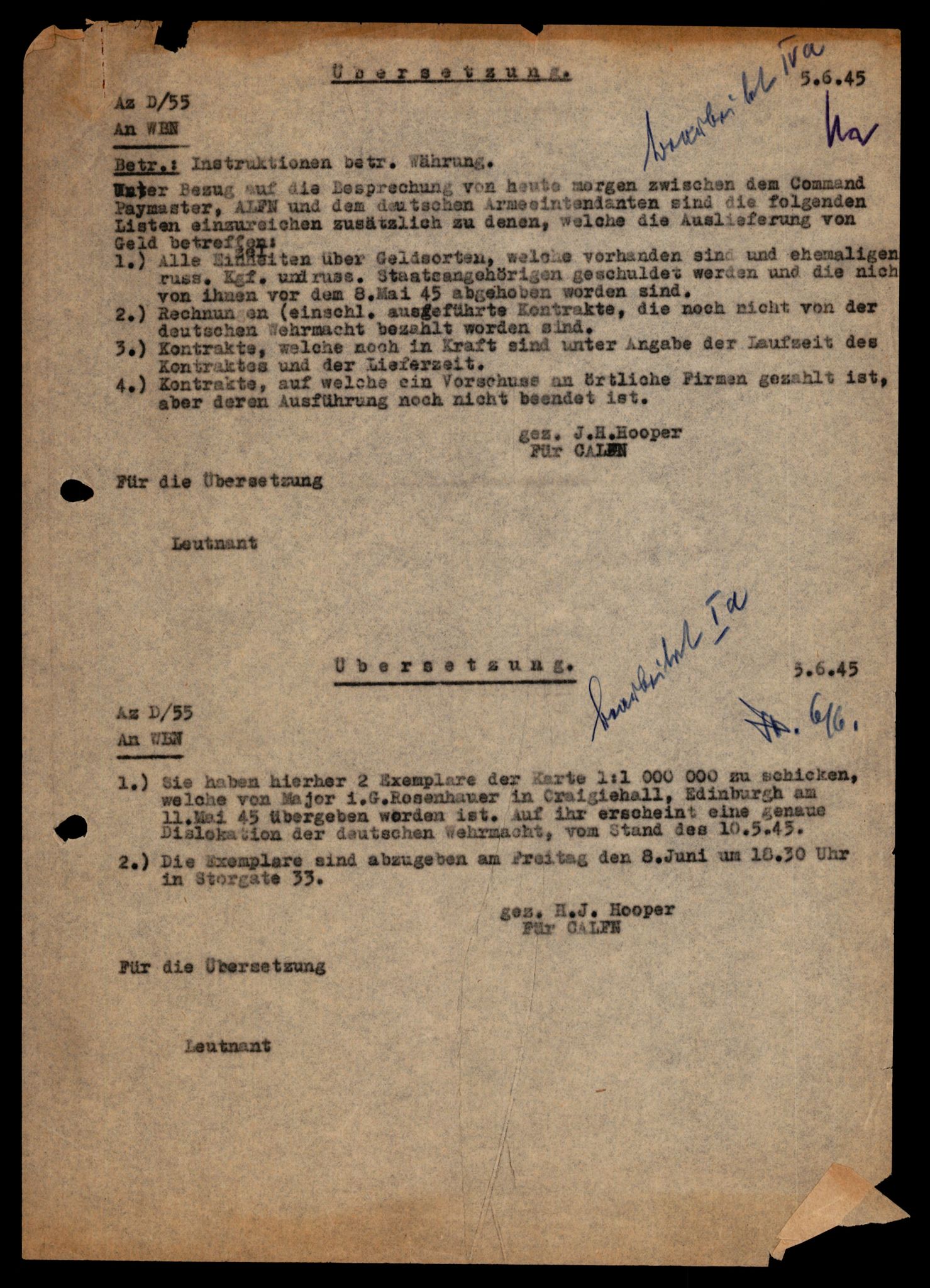 Forsvarets Overkommando. 2 kontor. Arkiv 11.4. Spredte tyske arkivsaker, AV/RA-RAFA-7031/D/Dar/Darc/L0009: FO.II, 1945-1948, s. 452