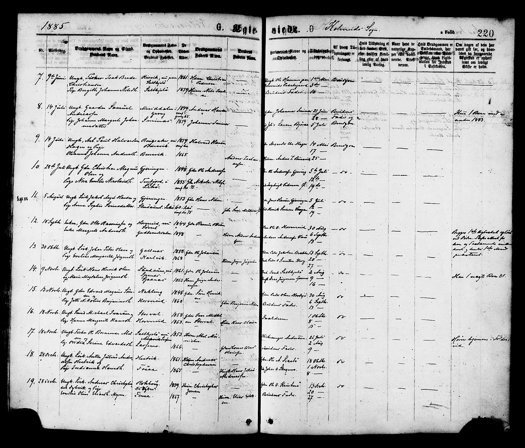 Ministerialprotokoller, klokkerbøker og fødselsregistre - Nord-Trøndelag, SAT/A-1458/780/L0642: Ministerialbok nr. 780A07 /1, 1874-1885, s. 220