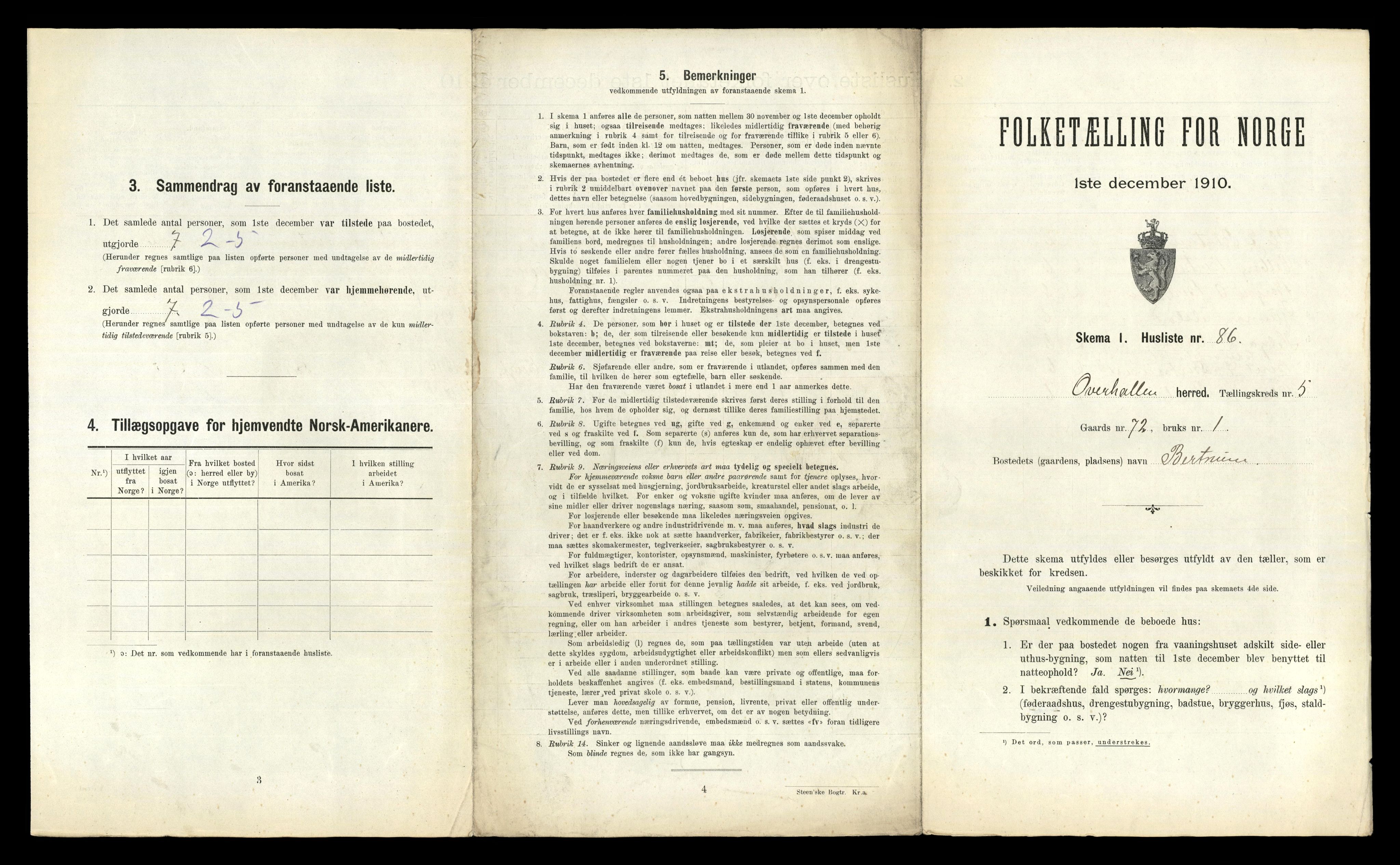 RA, Folketelling 1910 for 1744 Overhalla herred, 1910, s. 805