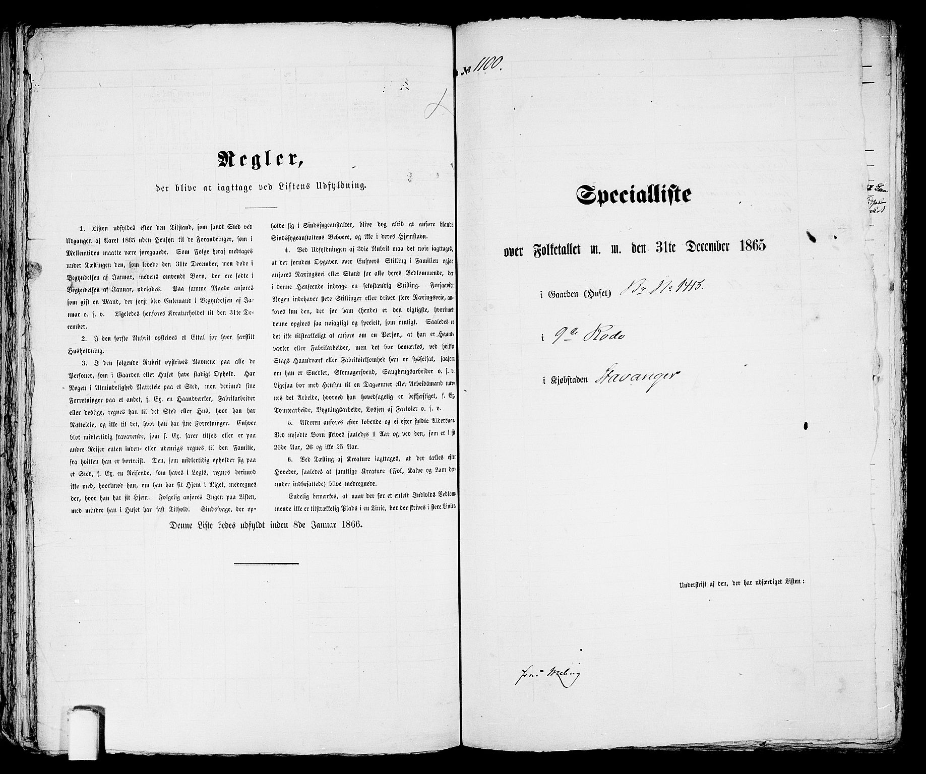 RA, Folketelling 1865 for 1103 Stavanger kjøpstad, 1865, s. 2225