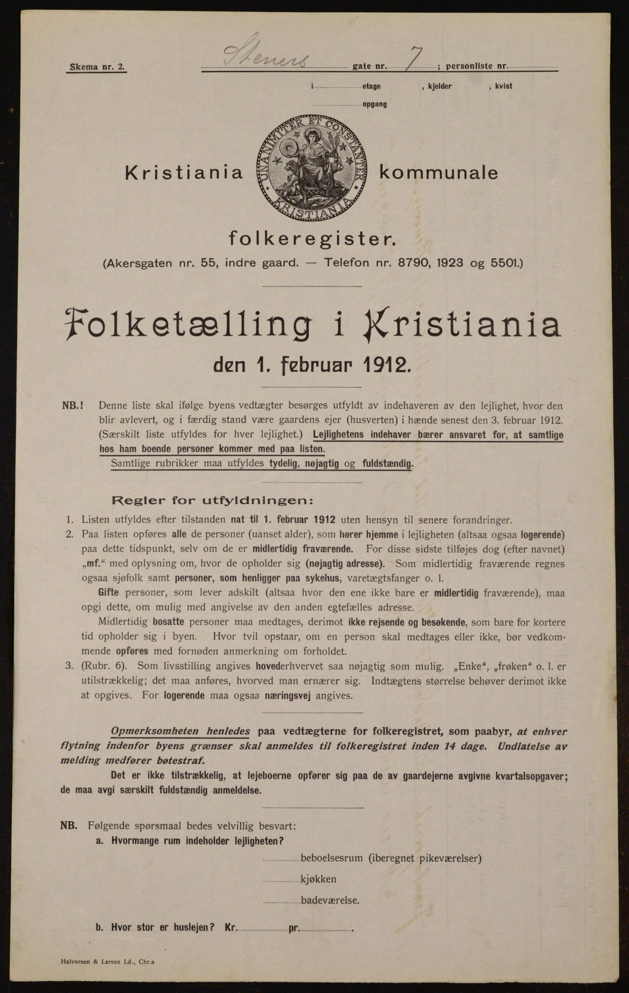 OBA, Kommunal folketelling 1.2.1912 for Kristiania, 1912, s. 101547