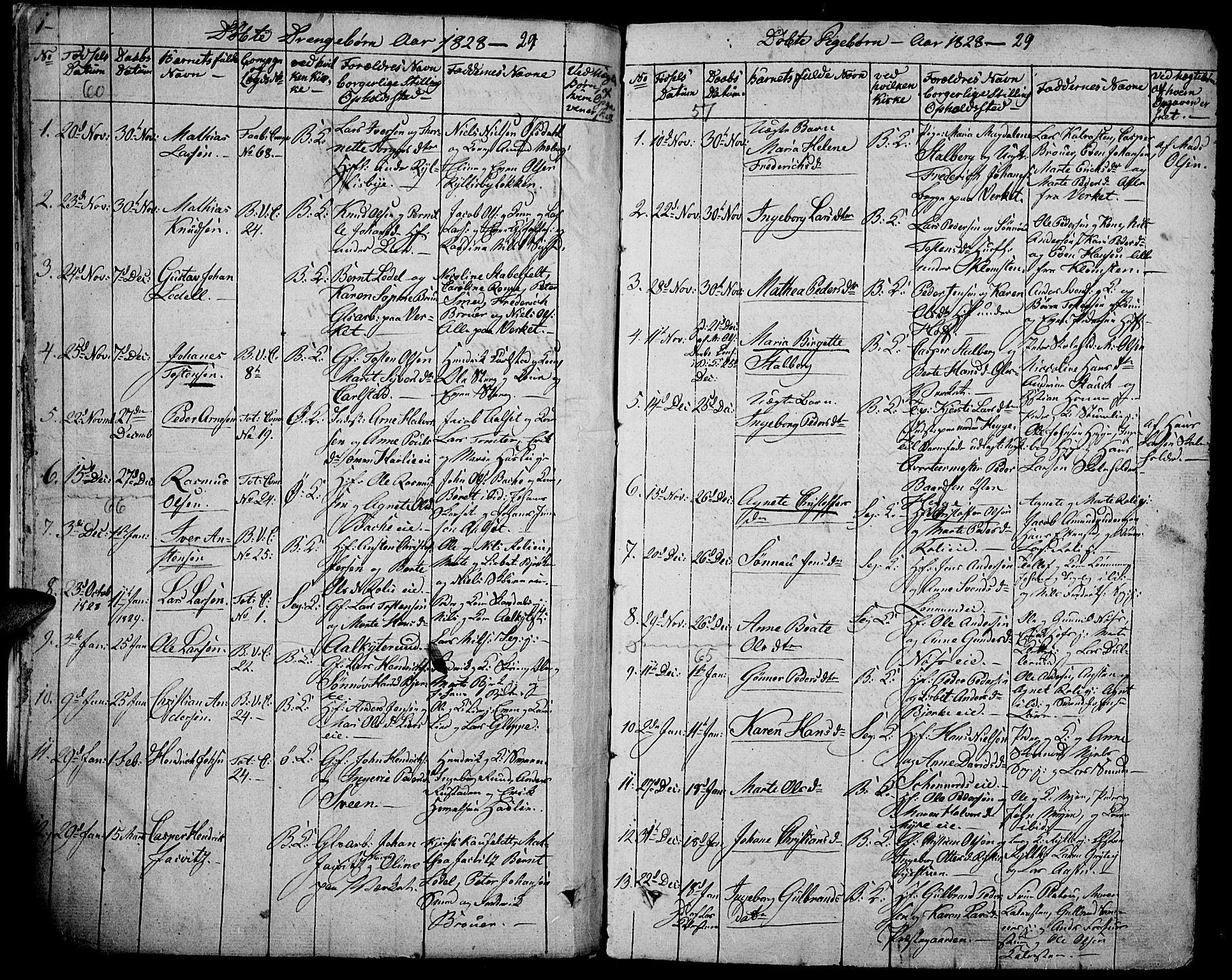 Biri prestekontor, AV/SAH-PREST-096/H/Ha/Haa/L0004: Ministerialbok nr. 4, 1829-1842, s. 1