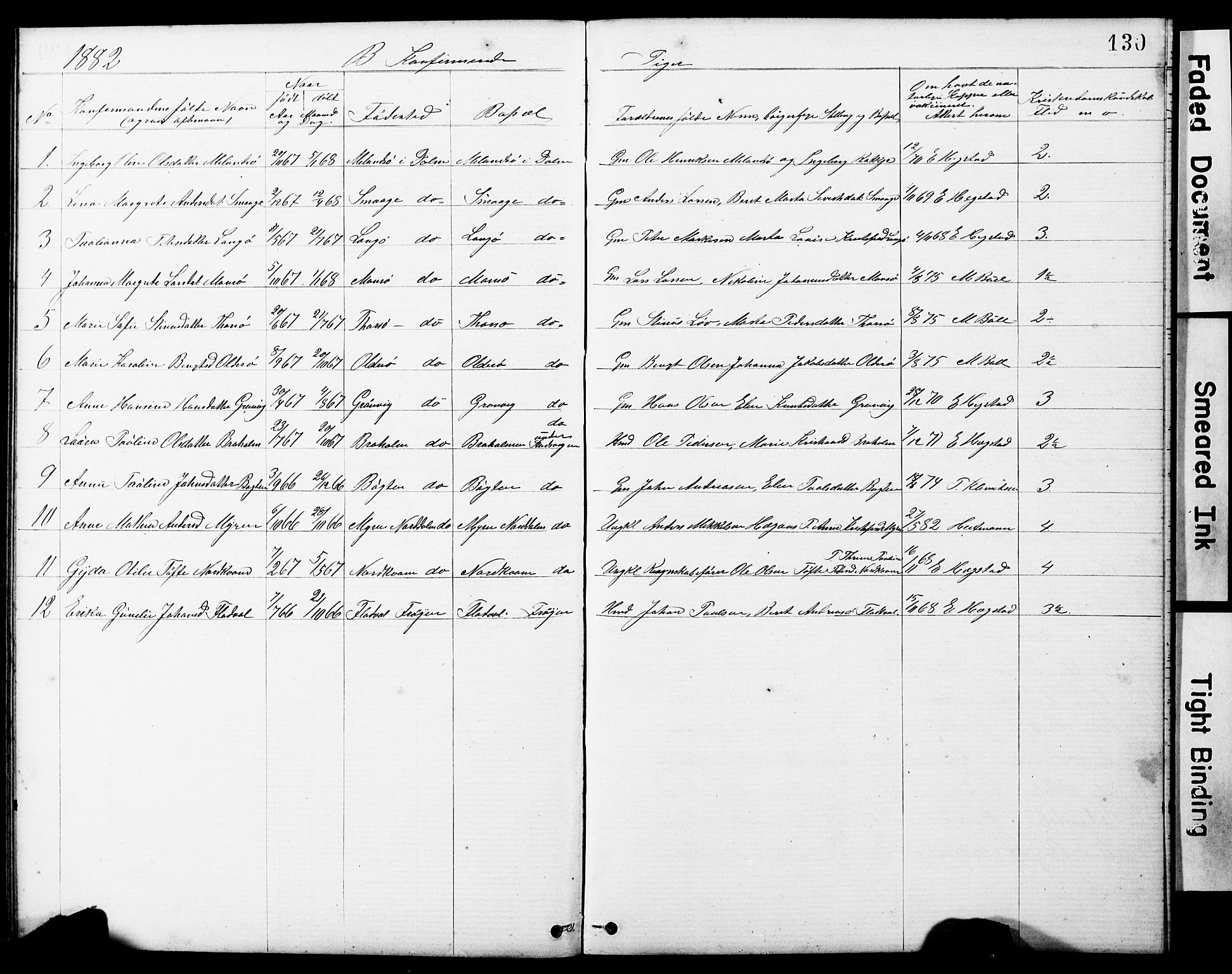 Ministerialprotokoller, klokkerbøker og fødselsregistre - Sør-Trøndelag, SAT/A-1456/634/L0541: Klokkerbok nr. 634C03, 1874-1891, s. 130