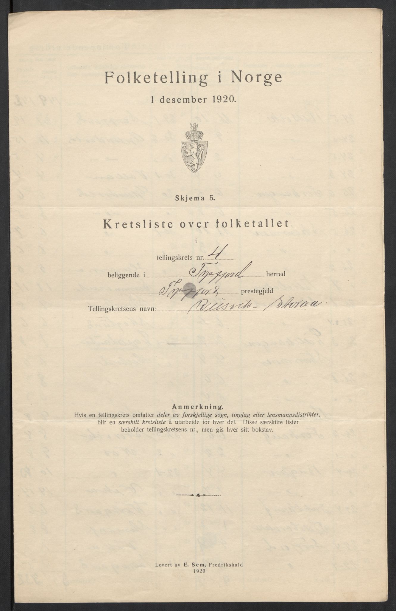 SAT, Folketelling 1920 for 1850 Tysfjord herred, 1920, s. 17