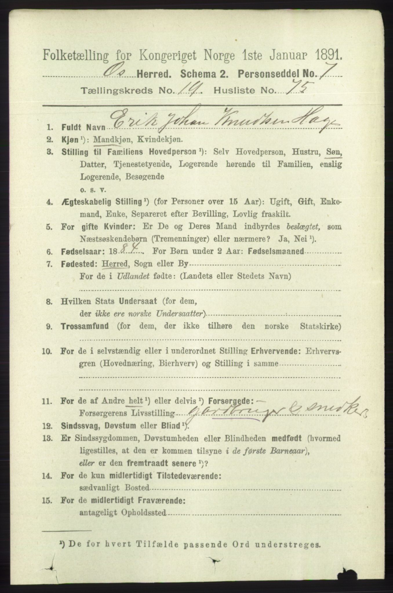 RA, Folketelling 1891 for 1243 Os herred, 1891, s. 4390