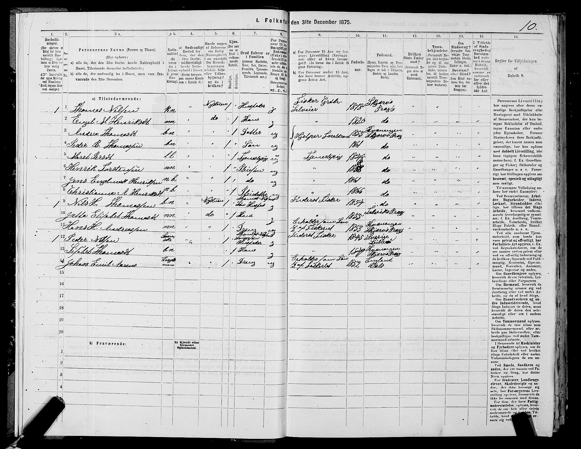 SATØ, Folketelling 1875 for 1941P Skjervøy prestegjeld, 1875, s. 1010