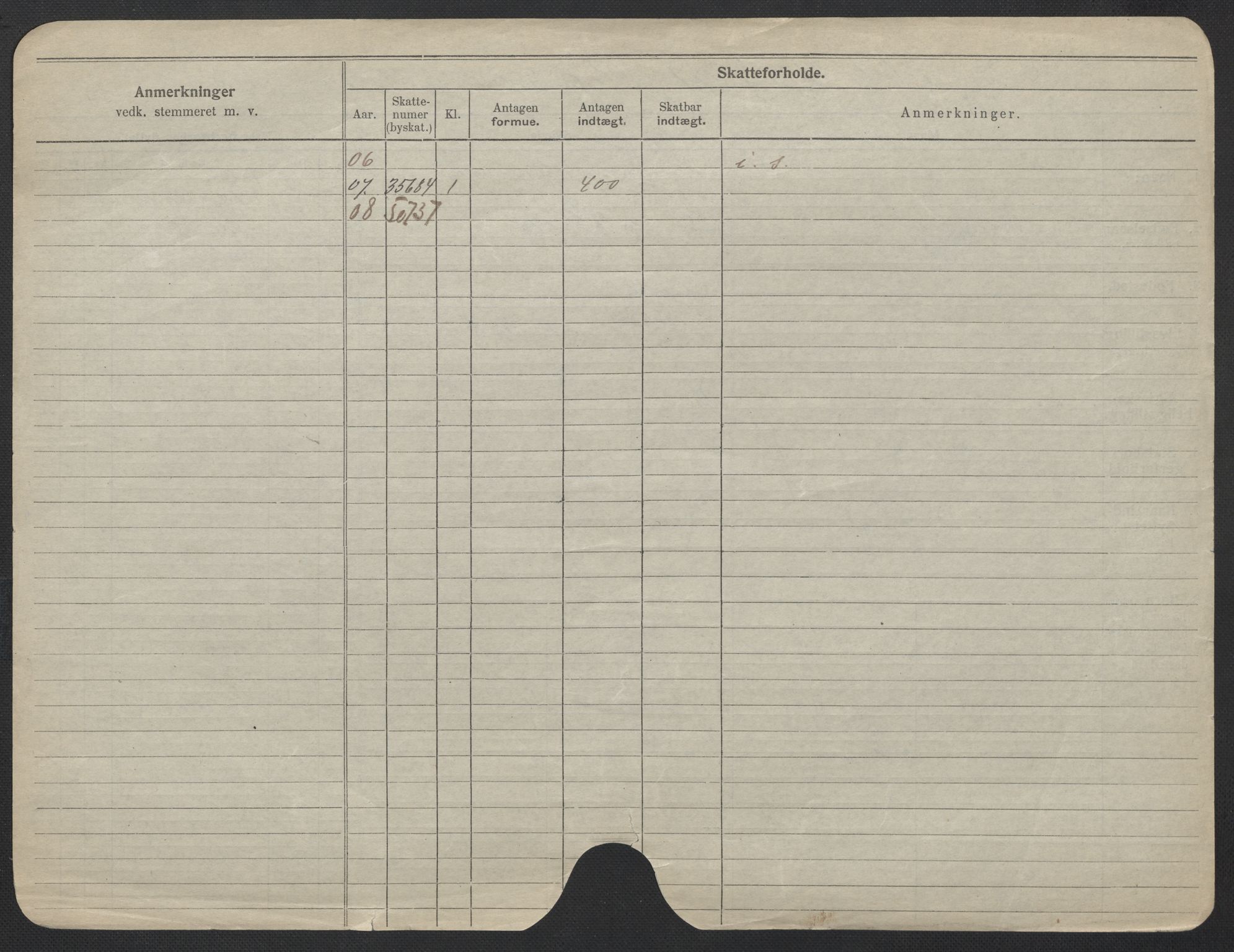 Oslo folkeregister, Registerkort, SAO/A-11715/F/Fa/Fac/L0025: Kvinner, 1906-1914, s. 101b