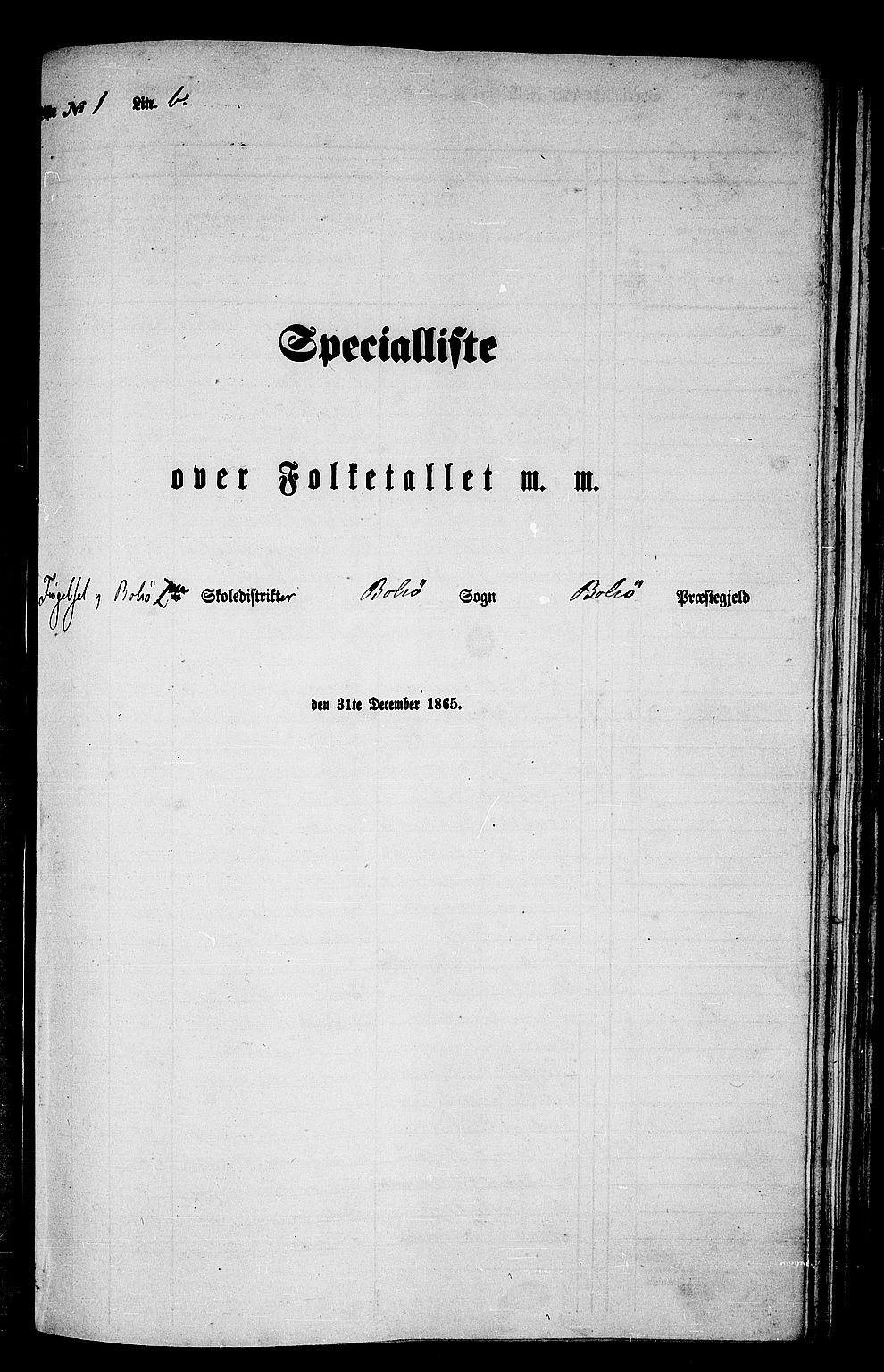 RA, Folketelling 1865 for 1544P Bolsøy prestegjeld, 1865, s. 20