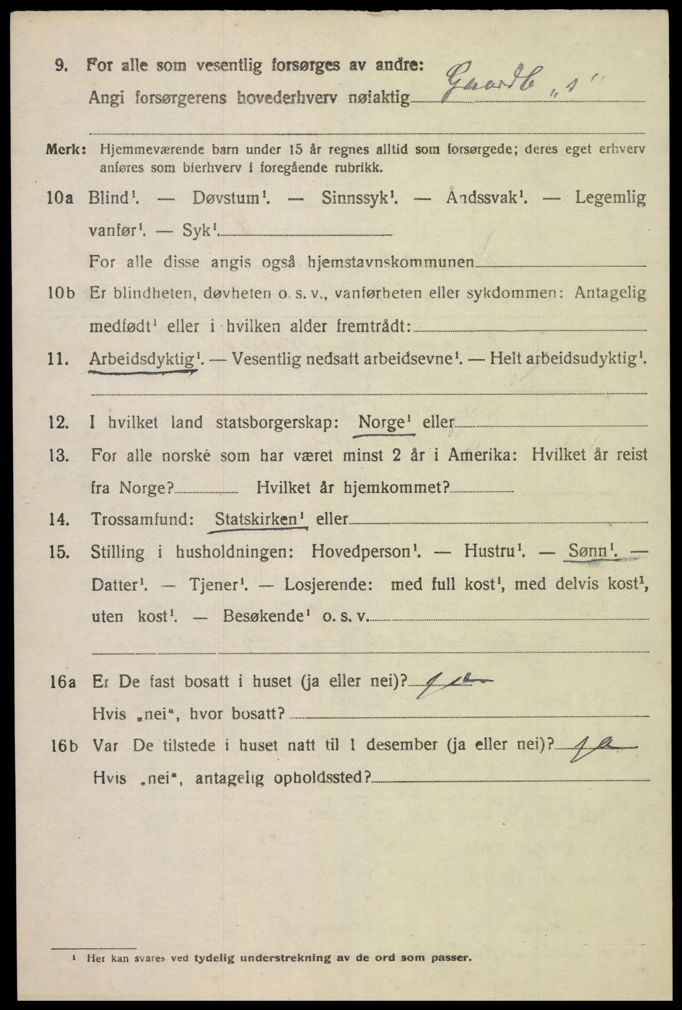 SAK, Folketelling 1920 for 1021 Øyslebø herred, 1920, s. 1313
