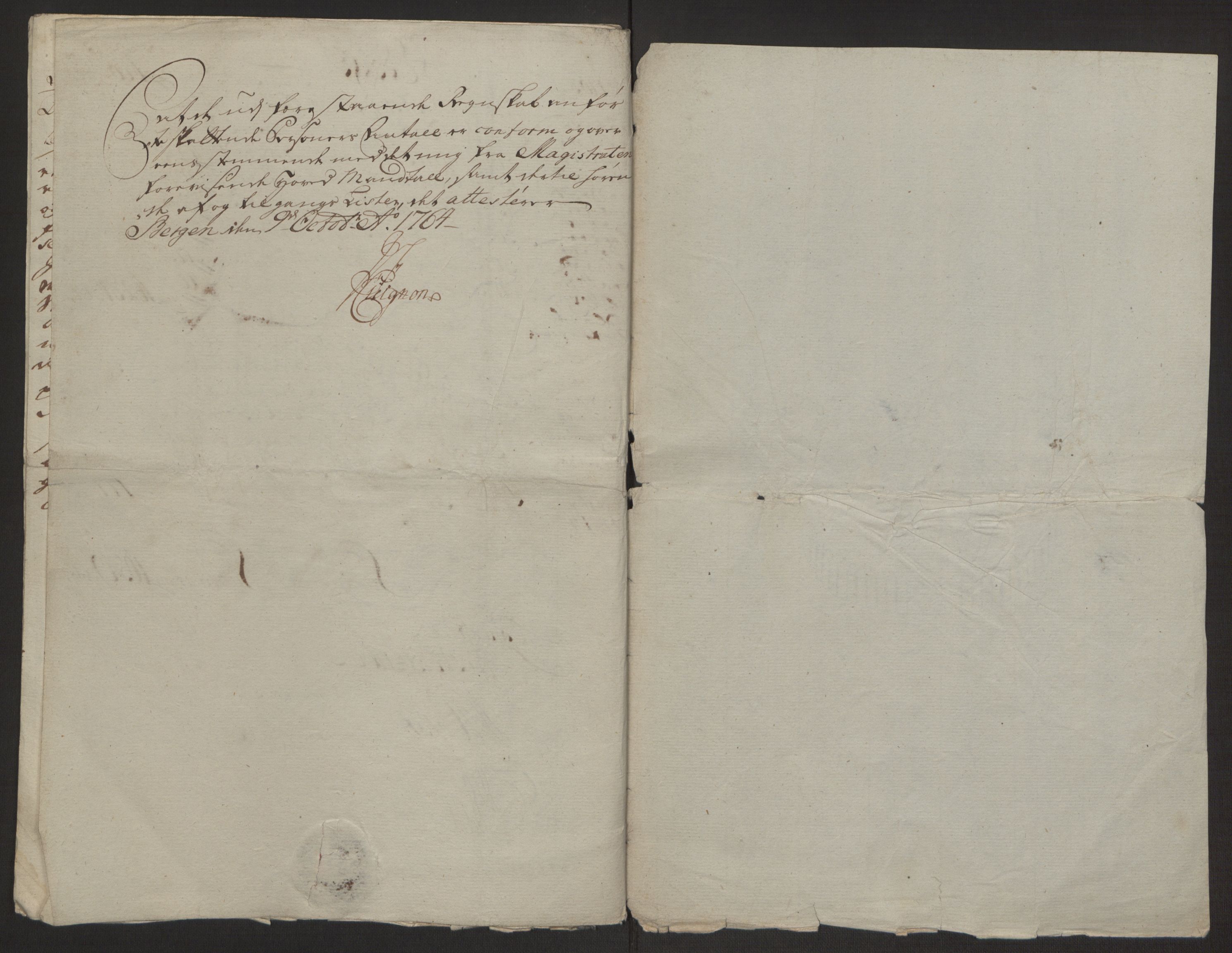 Rentekammeret inntil 1814, Reviderte regnskaper, Byregnskaper, AV/RA-EA-4066/R/Rp/L0366/0001: [P20] Kontribusjonsregnskap / Ekstraskatt, 1763, s. 22