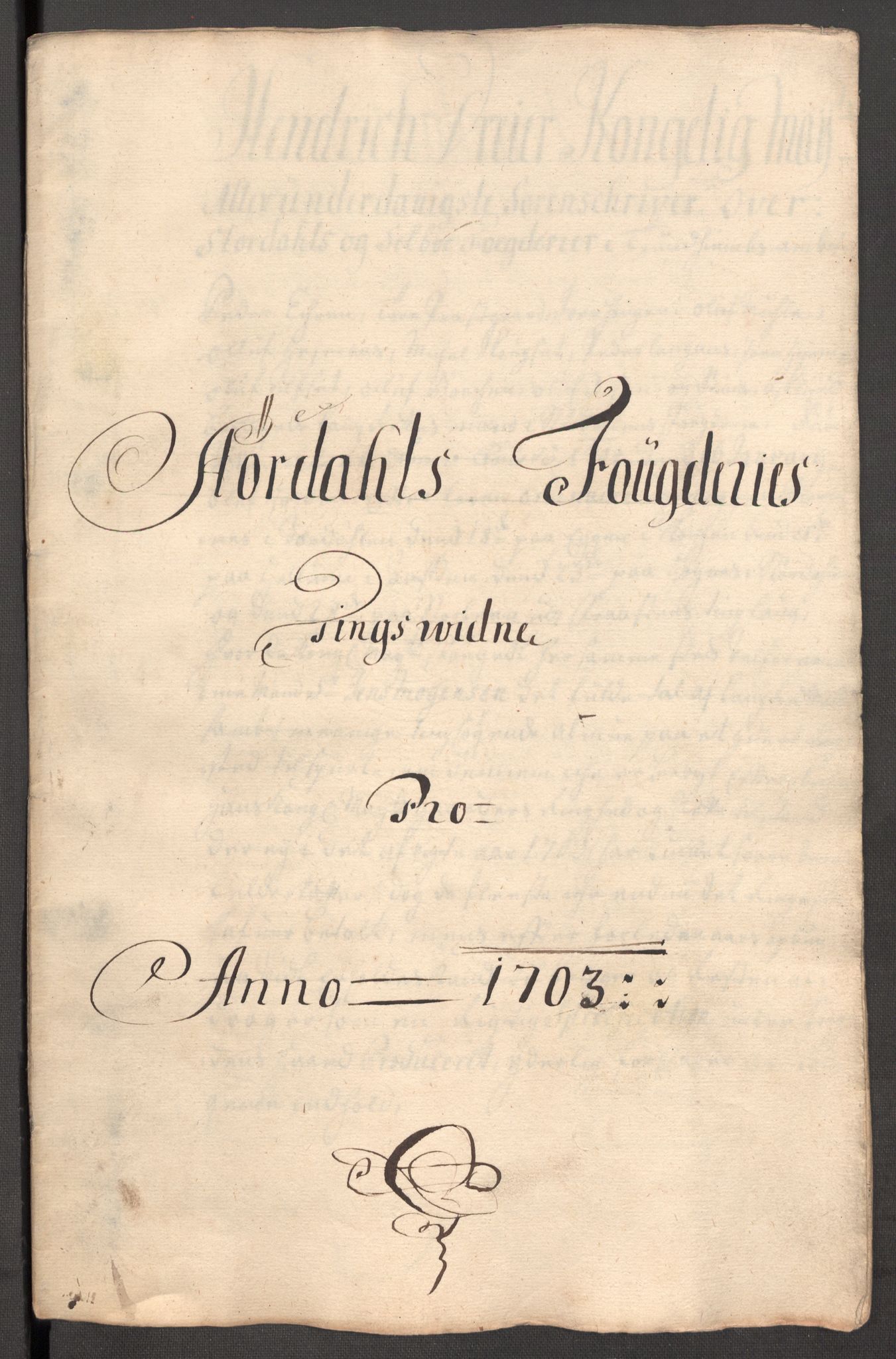 Rentekammeret inntil 1814, Reviderte regnskaper, Fogderegnskap, AV/RA-EA-4092/R62/L4194: Fogderegnskap Stjørdal og Verdal, 1703, s. 227