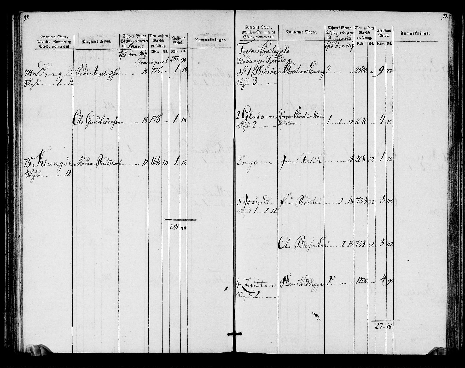 Rentekammeret inntil 1814, Realistisk ordnet avdeling, RA/EA-4070/N/Ne/Nea/L0155: Namdalen fogderi. Oppebørselsregister, 1803-1804, s. 48