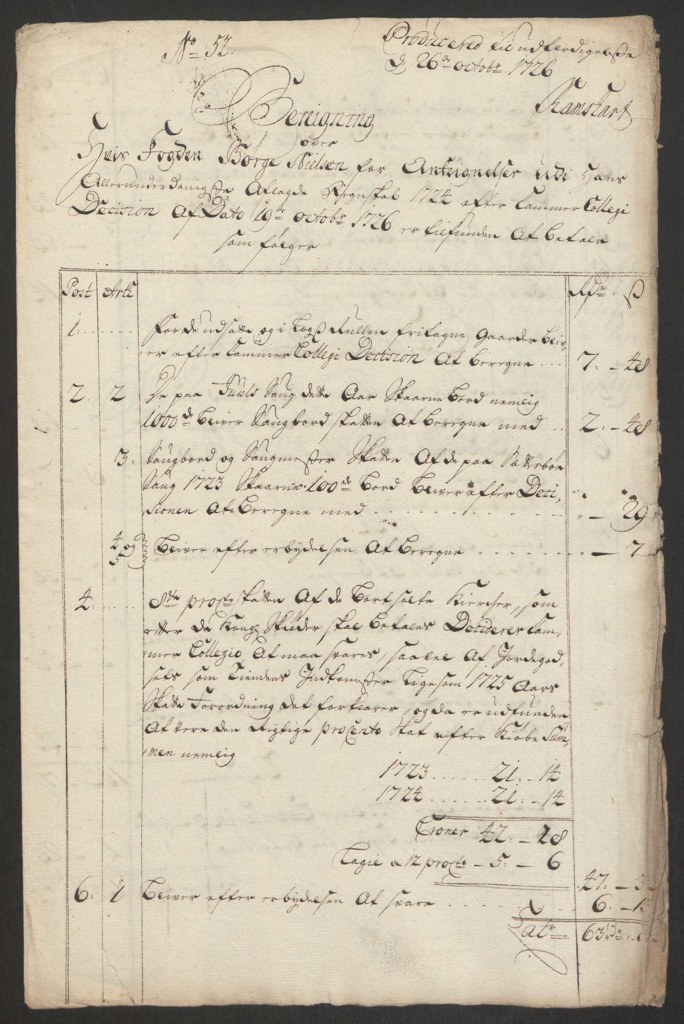 Rentekammeret inntil 1814, Reviderte regnskaper, Fogderegnskap, AV/RA-EA-4092/R56/L3759: Fogderegnskap Nordmøre, 1726, s. 283