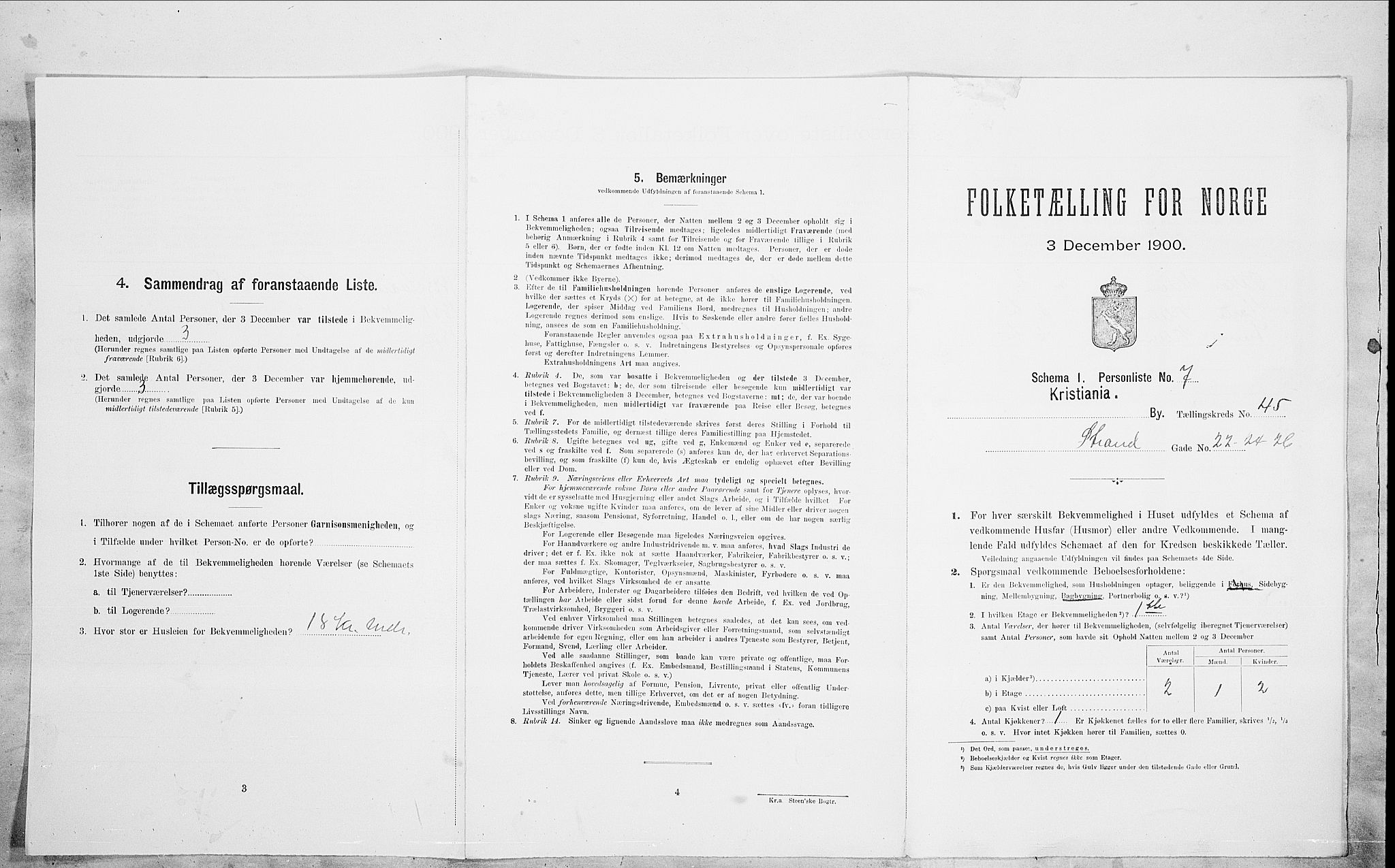 SAO, Folketelling 1900 for 0301 Kristiania kjøpstad, 1900, s. 92929