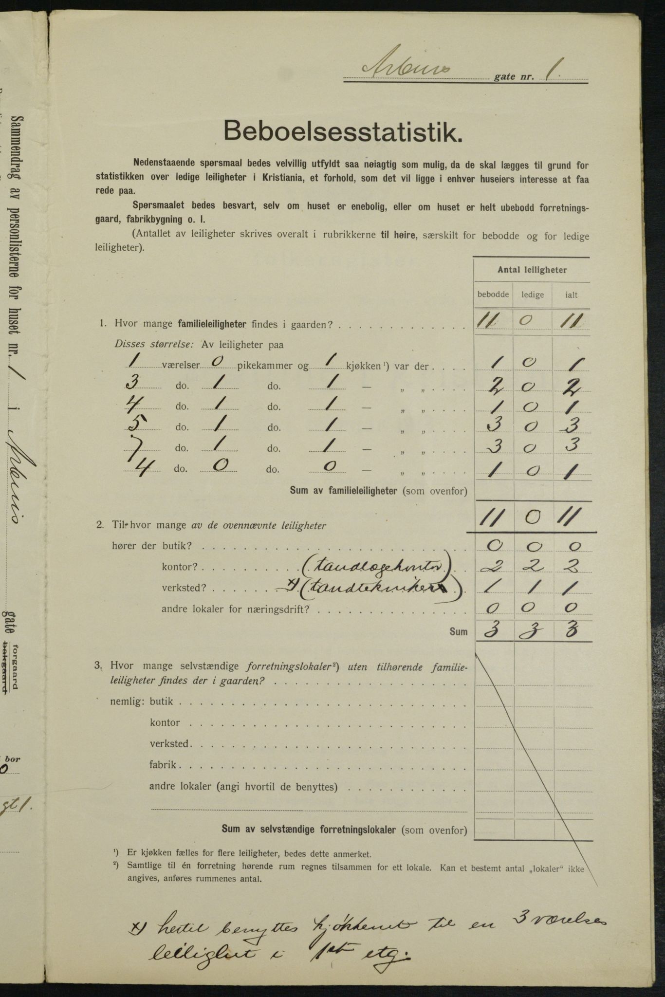 OBA, Kommunal folketelling 1.2.1913 for Kristiania, 1913, s. 1417
