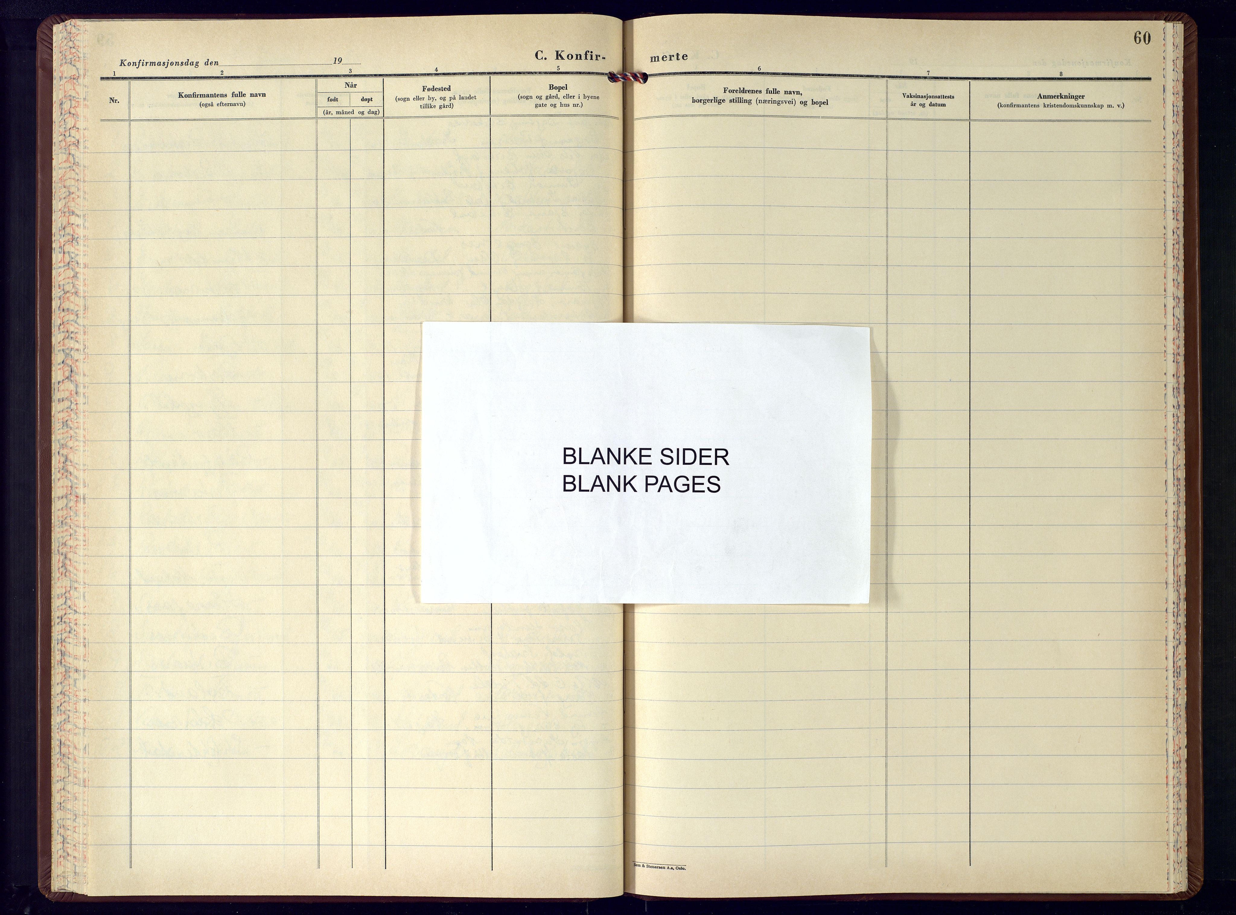 Birkenes sokneprestkontor, SAK/1111-0004/F/Fb/L0007: Klokkerbok nr. B-7, 1950-1981