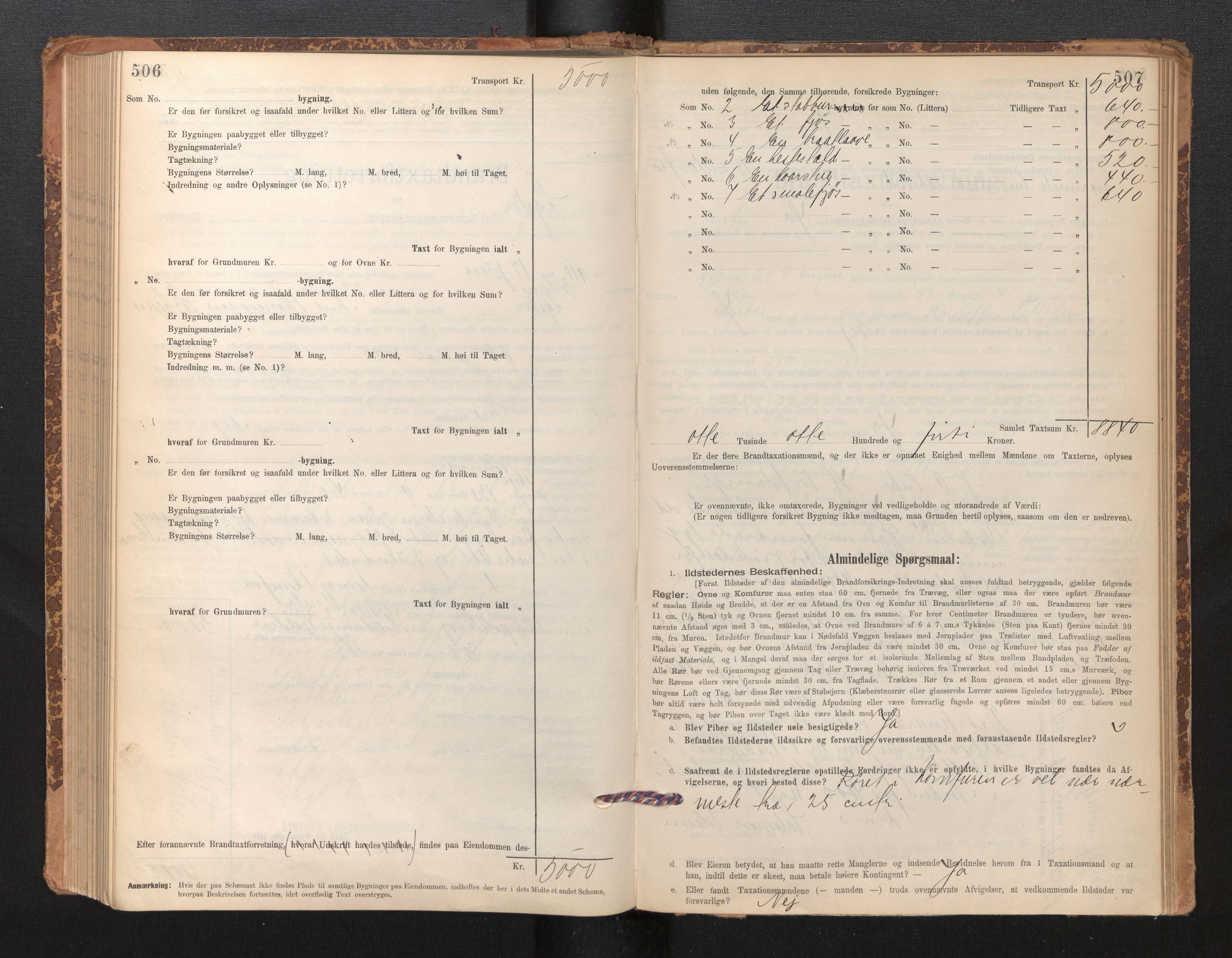 Lensmannen i Luster, AV/SAB-A-29301/0012/L0007: Branntakstprotokoll, skjematakst, 1895-1935, s. 506-507