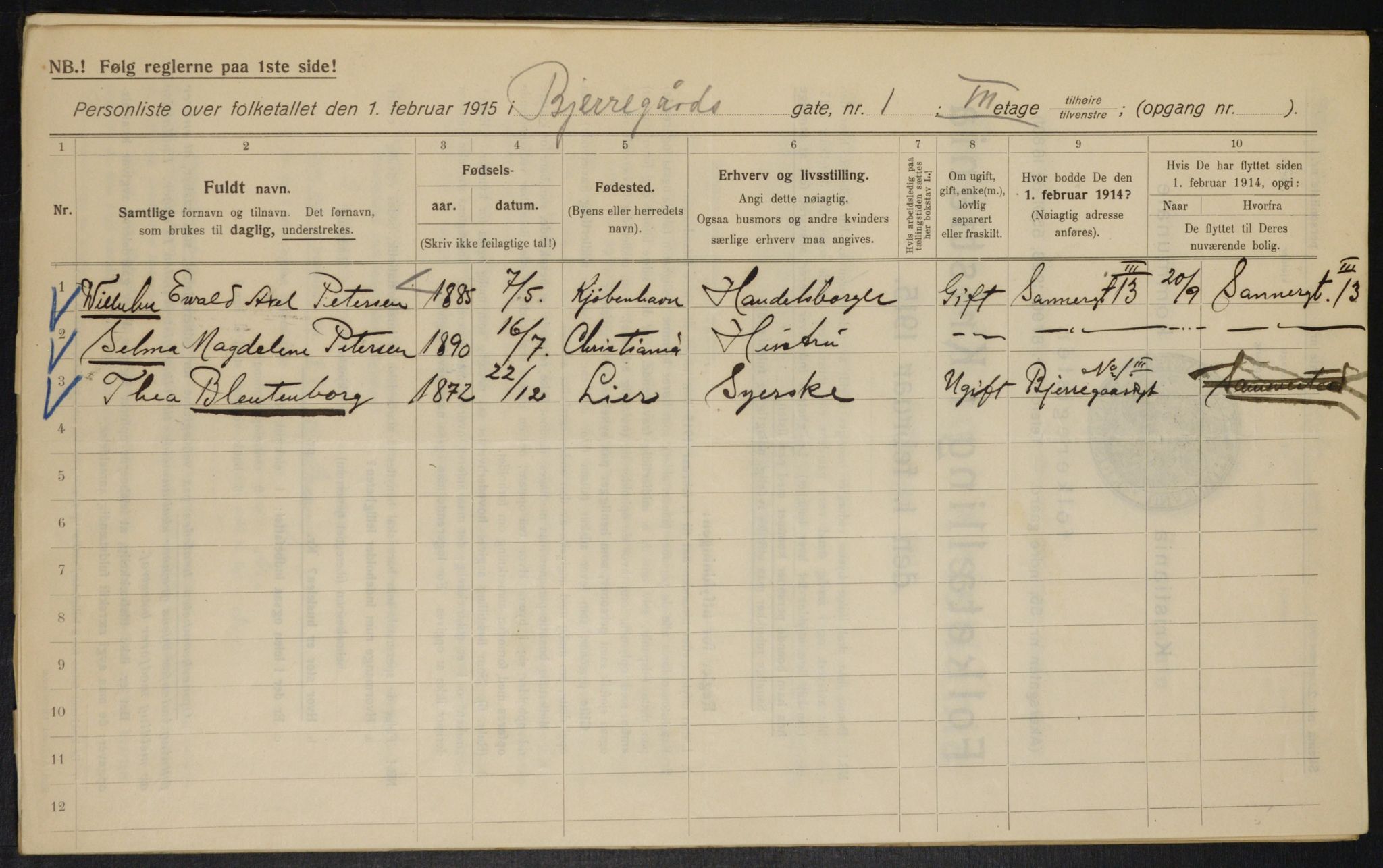 OBA, Kommunal folketelling 1.2.1915 for Kristiania, 1915, s. 5521