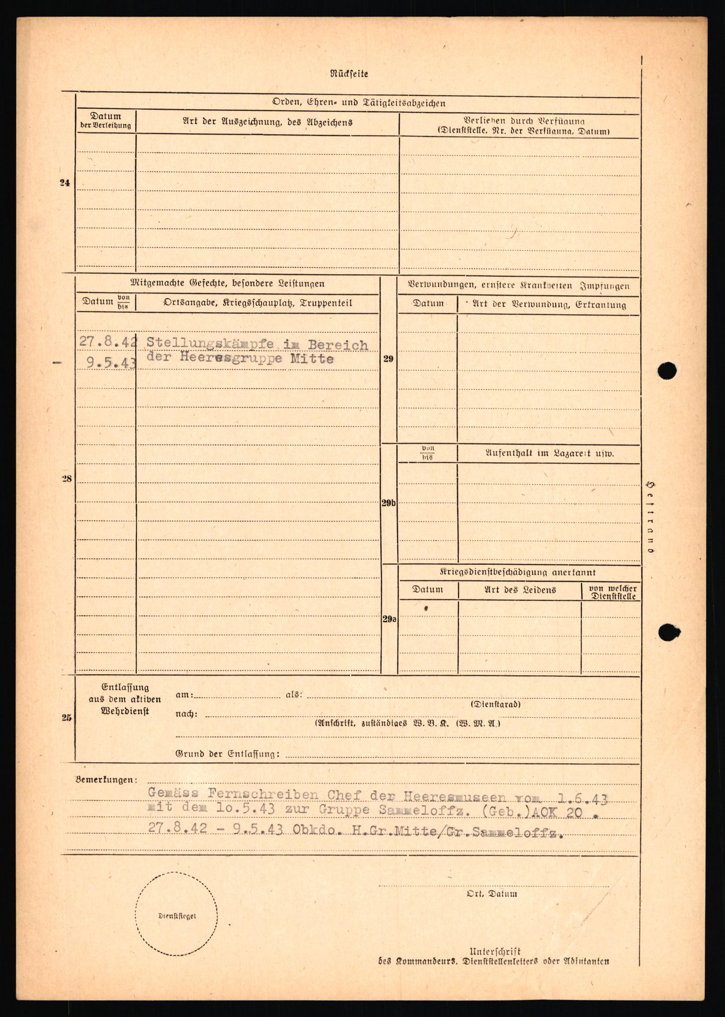 Forsvarets Overkommando. 2 kontor. Arkiv 11.4. Spredte tyske arkivsaker, AV/RA-RAFA-7031/D/Dar/Dara/L0018: Personalbøker, 1940-1945, s. 640