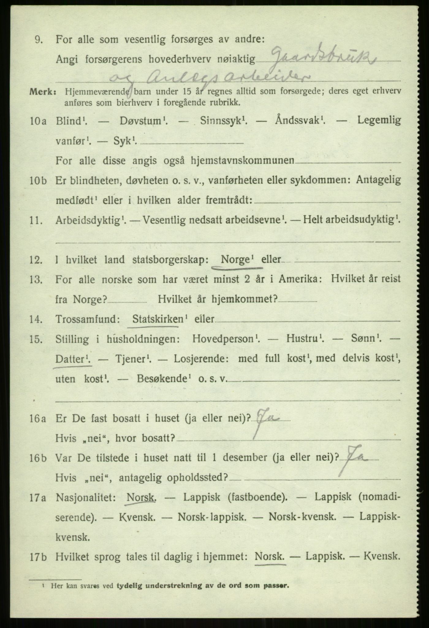 SATØ, Folketelling 1920 for 1933 Balsfjord herred, 1920, s. 3239