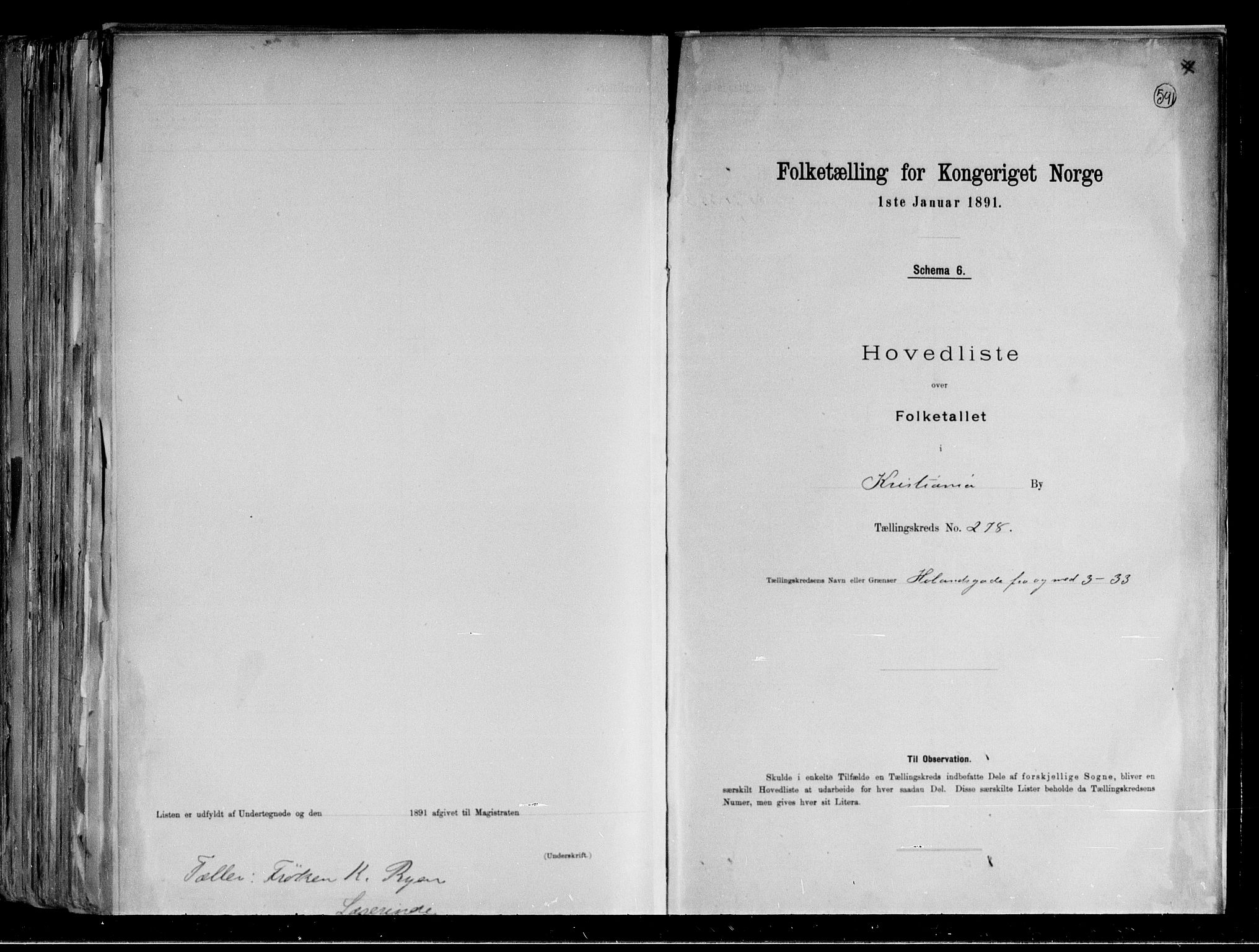 RA, Folketelling 1891 for 0301 Kristiania kjøpstad, 1891, s. 160890