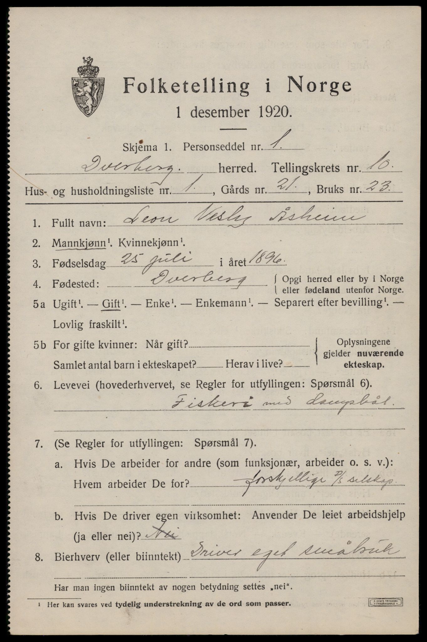 SAT, Folketelling 1920 for 1872 Dverberg herred, 1920, s. 8288
