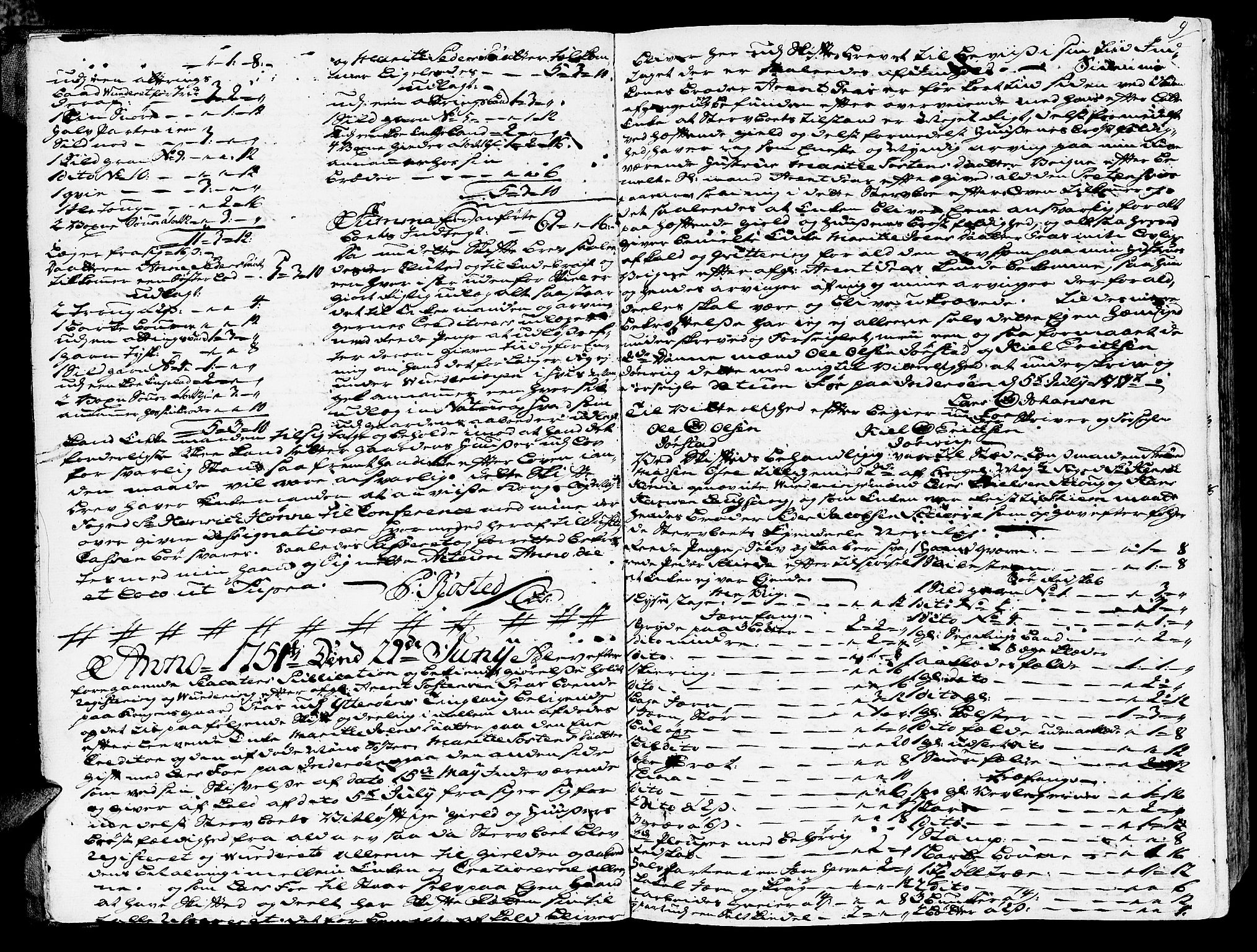 Inderøy sorenskriveri, AV/SAT-A-4147/1/3/3A/L0009: Skifteprotokoll, 1751-1761, s. 8b-9a