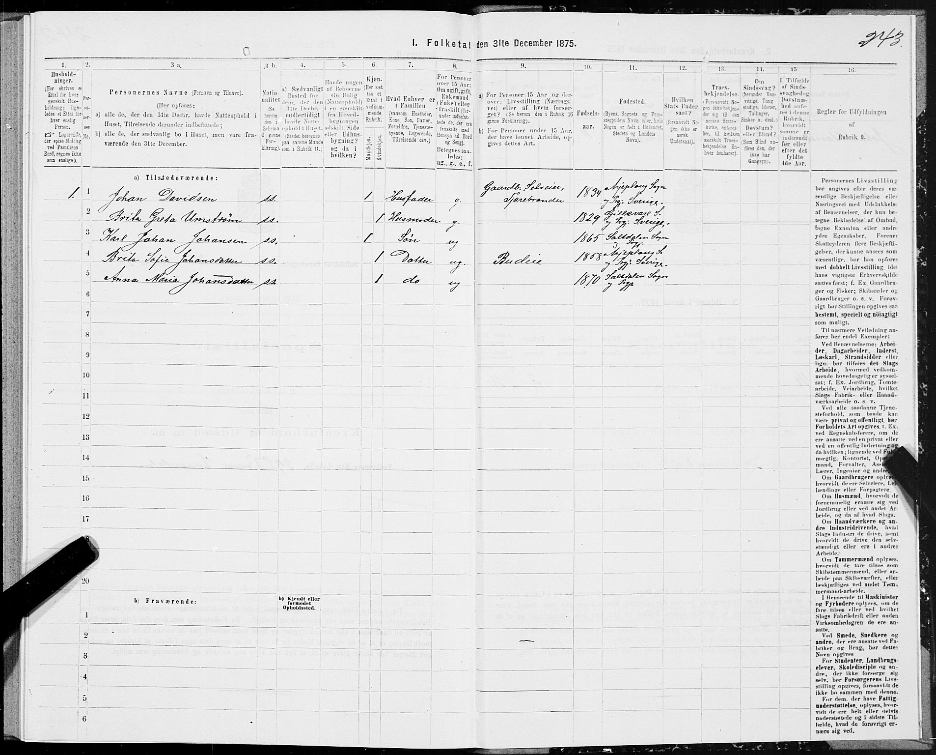 SAT, Folketelling 1875 for 1840P Saltdal prestegjeld, 1875, s. 2243