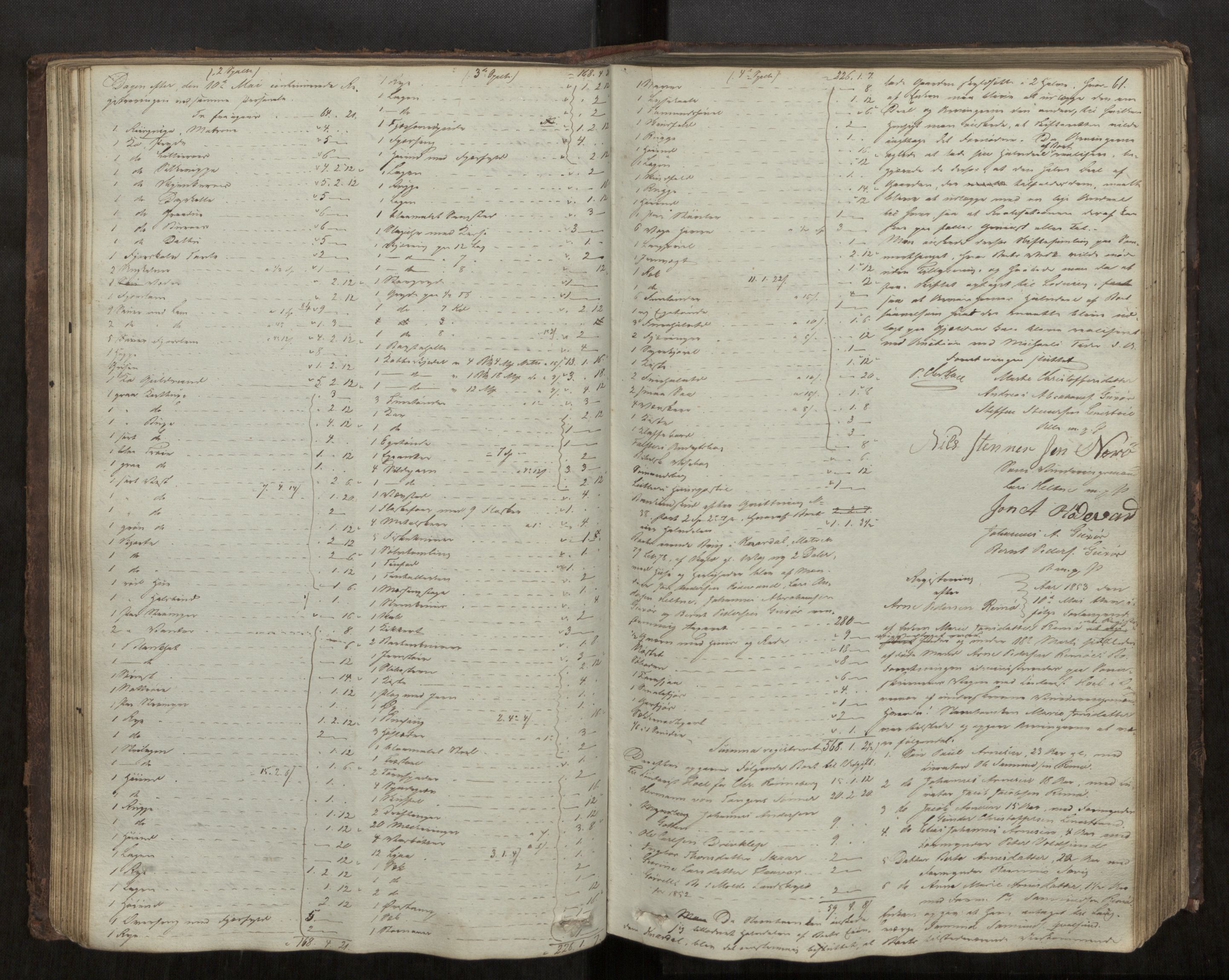 Søre Sunnmøre sorenskriveri, AV/SAT-A-4122/1/3/3B/L0002: Skiftebehandlings- / Skifteforhandlingsprotokollar, 1850-1861, s. 61