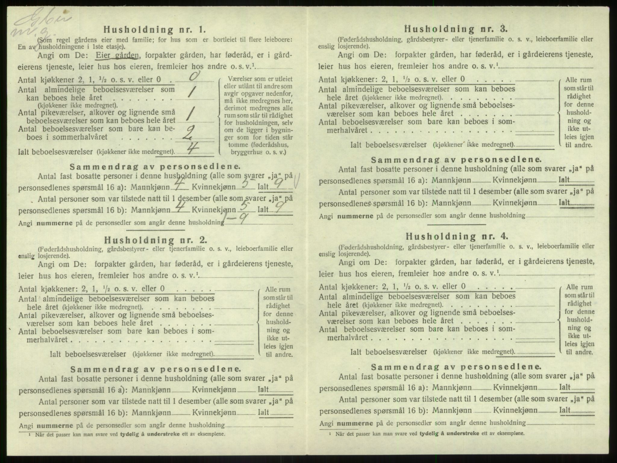 SAB, Folketelling 1920 for 1429 Fjaler herred, 1920, s. 1056