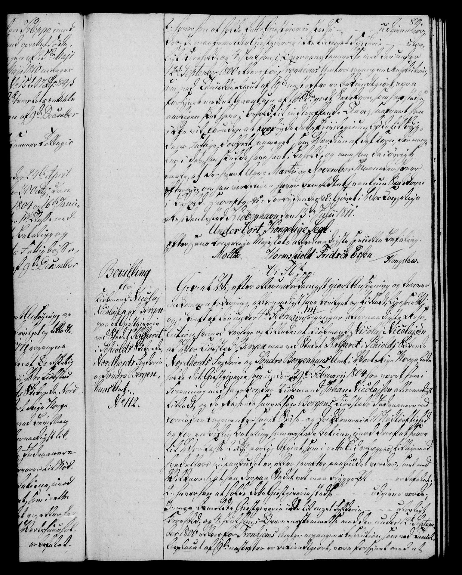 Rentekammeret, Kammerkanselliet, RA/EA-3111/G/Gg/Gga/L0020: Norsk ekspedisjonsprotokoll med register (merket RK 53.20), 1811-1814, s. 89