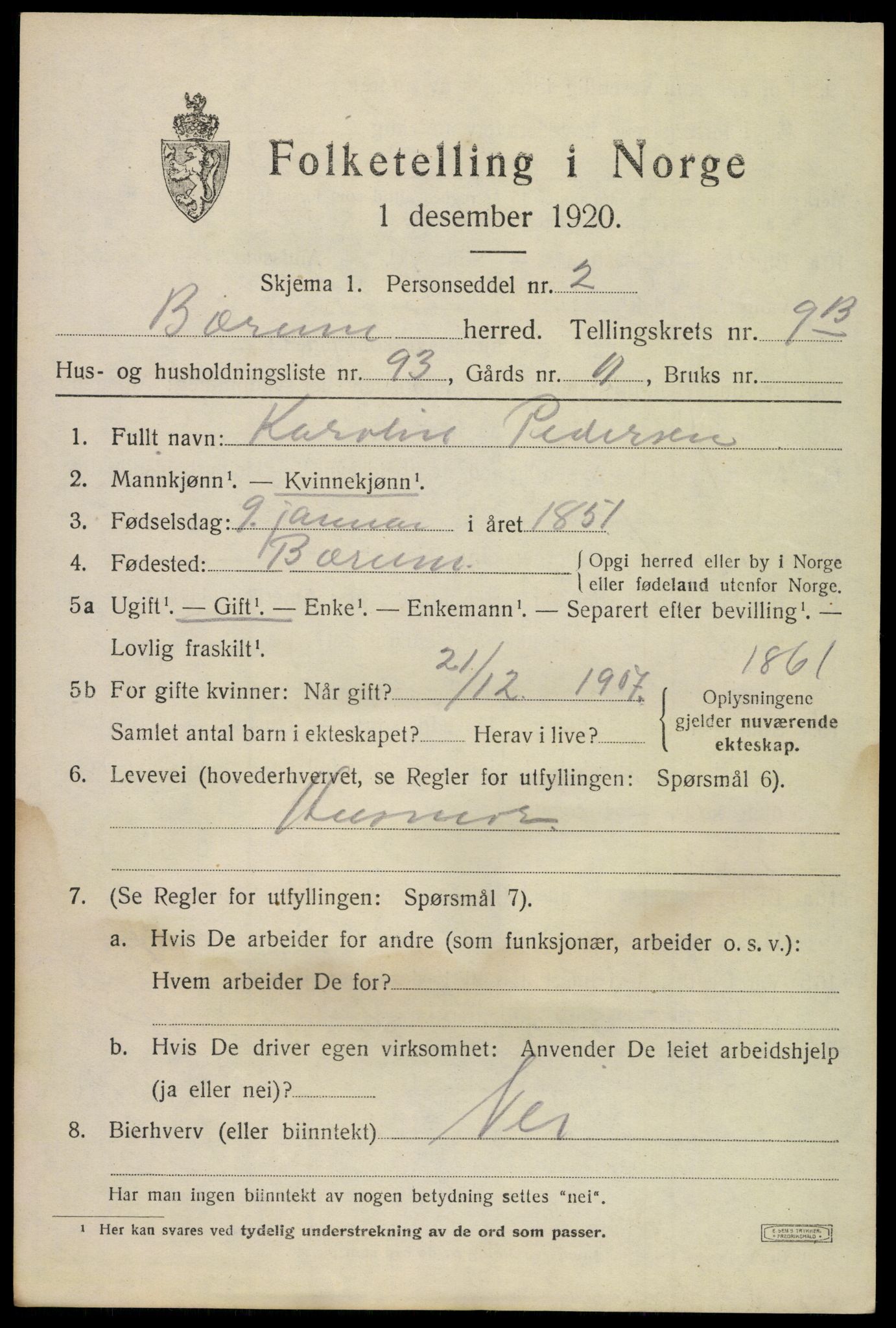 SAO, Folketelling 1920 for 0219 Bærum herred, 1920, s. 21878