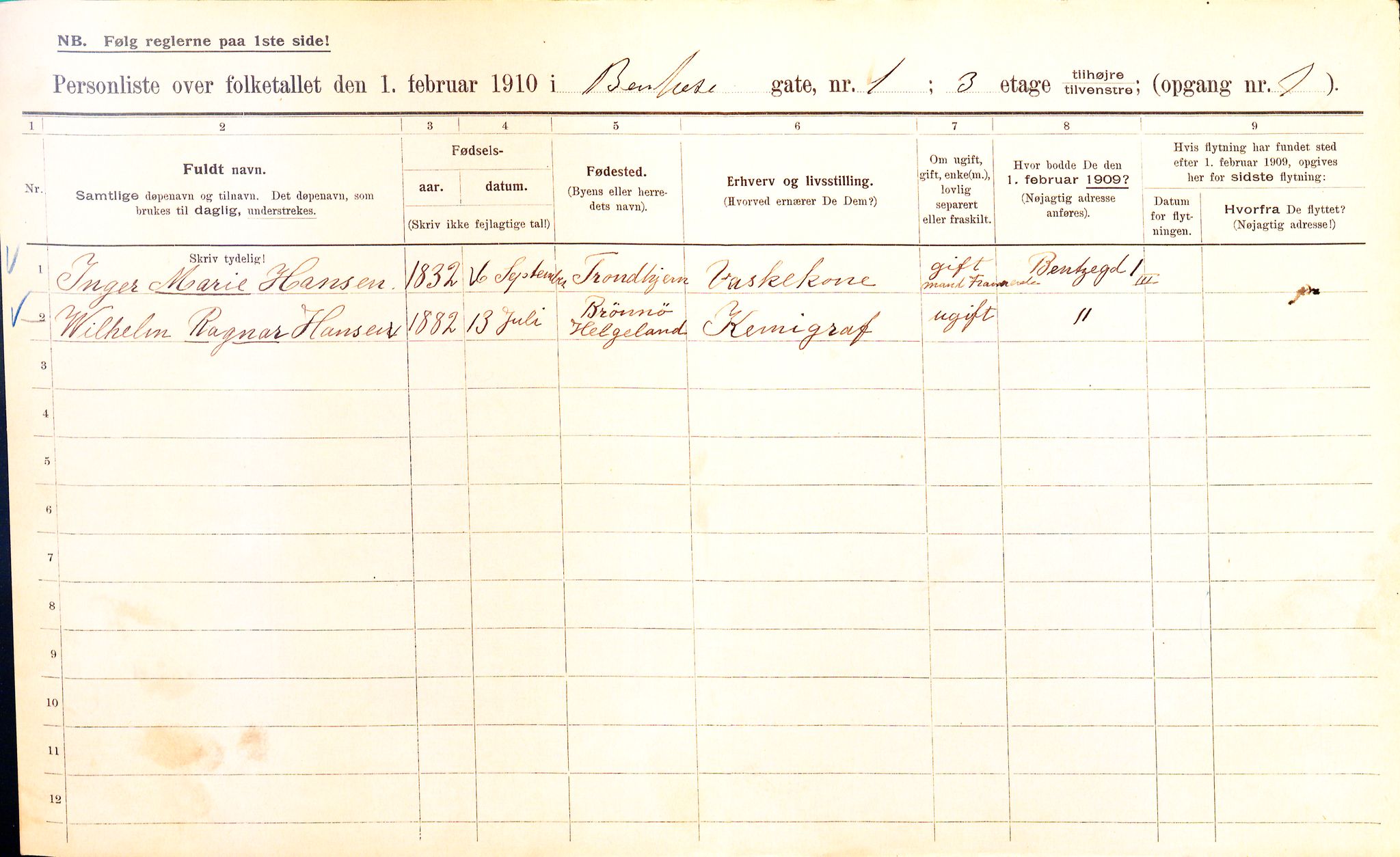 OBA, Kommunal folketelling 1.2.1910 for Kristiania, 1910, s. 3361