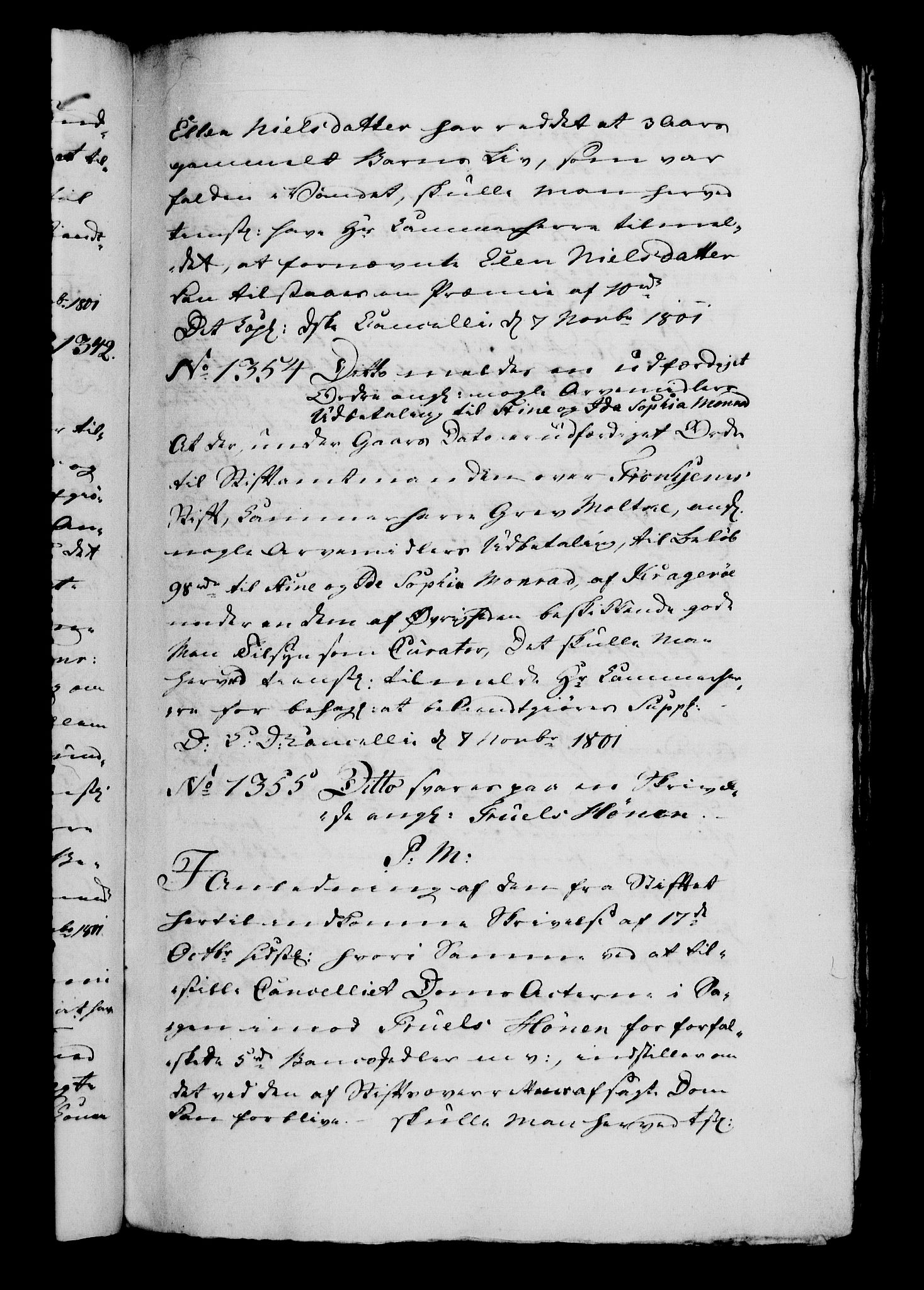 Danske Kanselli 1800-1814, AV/RA-EA-3024/H/Hg/Hga/Hgaa/L0004: Brevbok, 1801