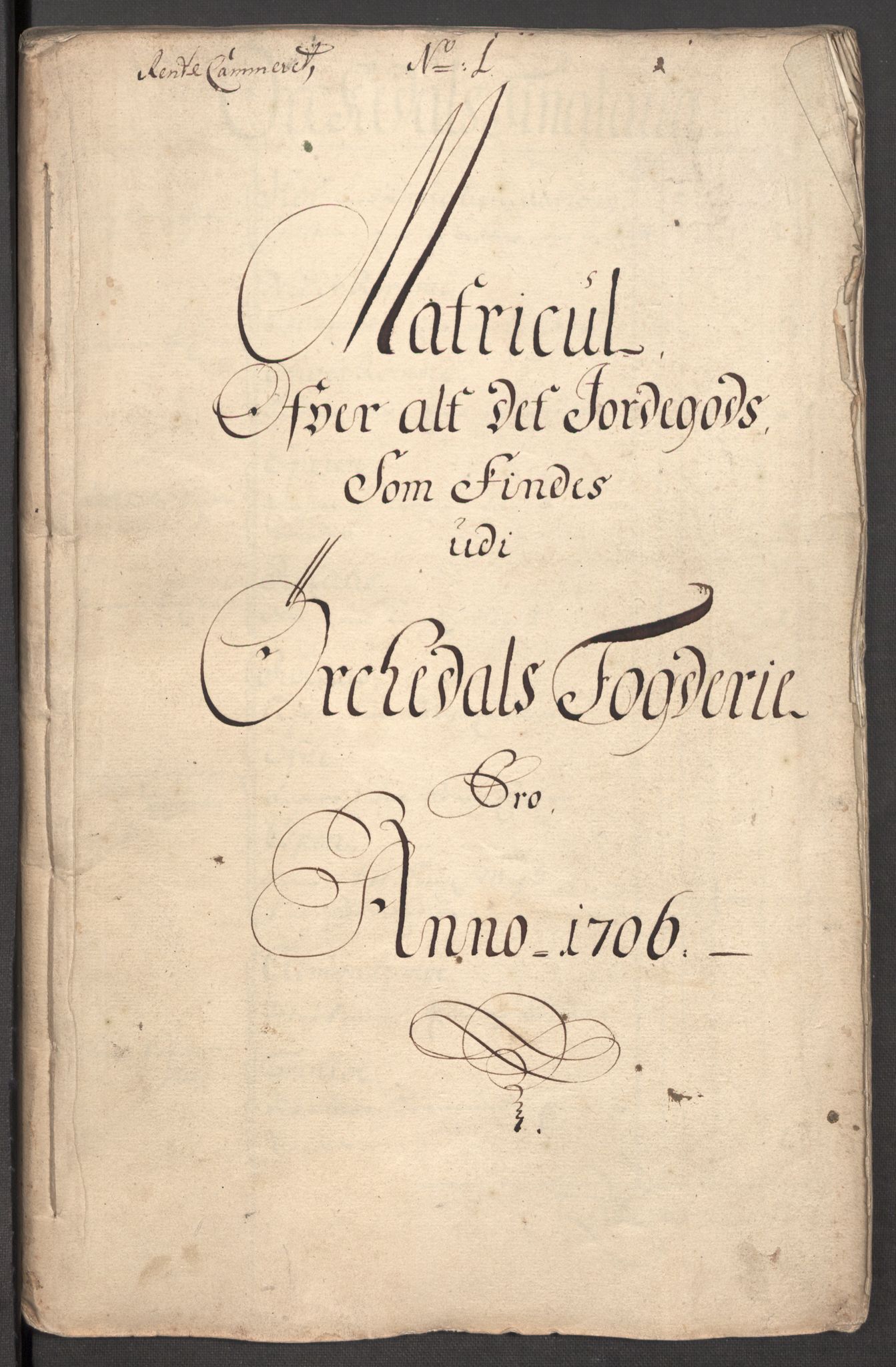 Rentekammeret inntil 1814, Reviderte regnskaper, Fogderegnskap, RA/EA-4092/R60/L3956: Fogderegnskap Orkdal og Gauldal, 1706, s. 36