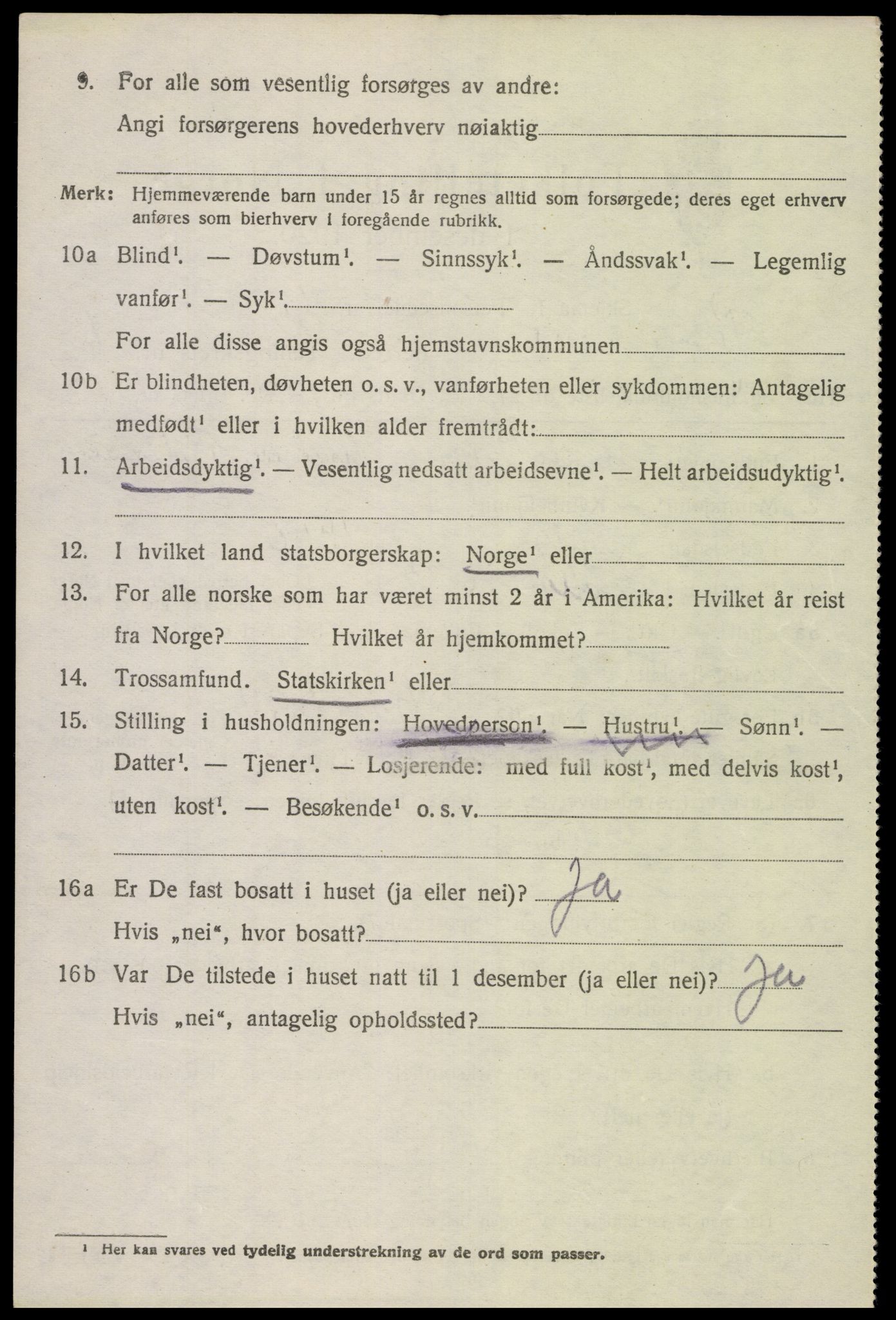 SAK, Folketelling 1920 for 1030 Spangereid herred, 1920, s. 2242