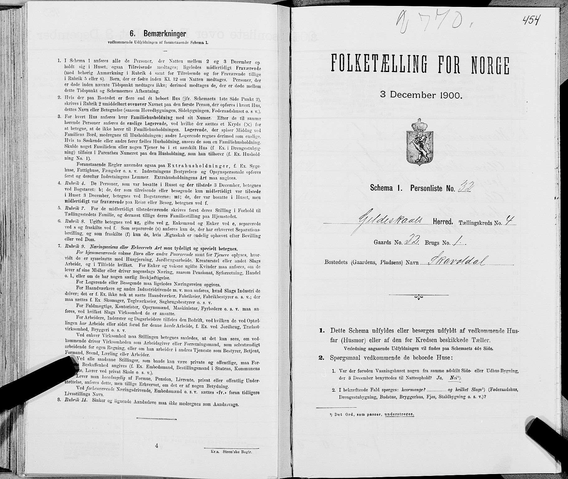 SAT, Folketelling 1900 for 1838 Gildeskål herred, 1900, s. 497