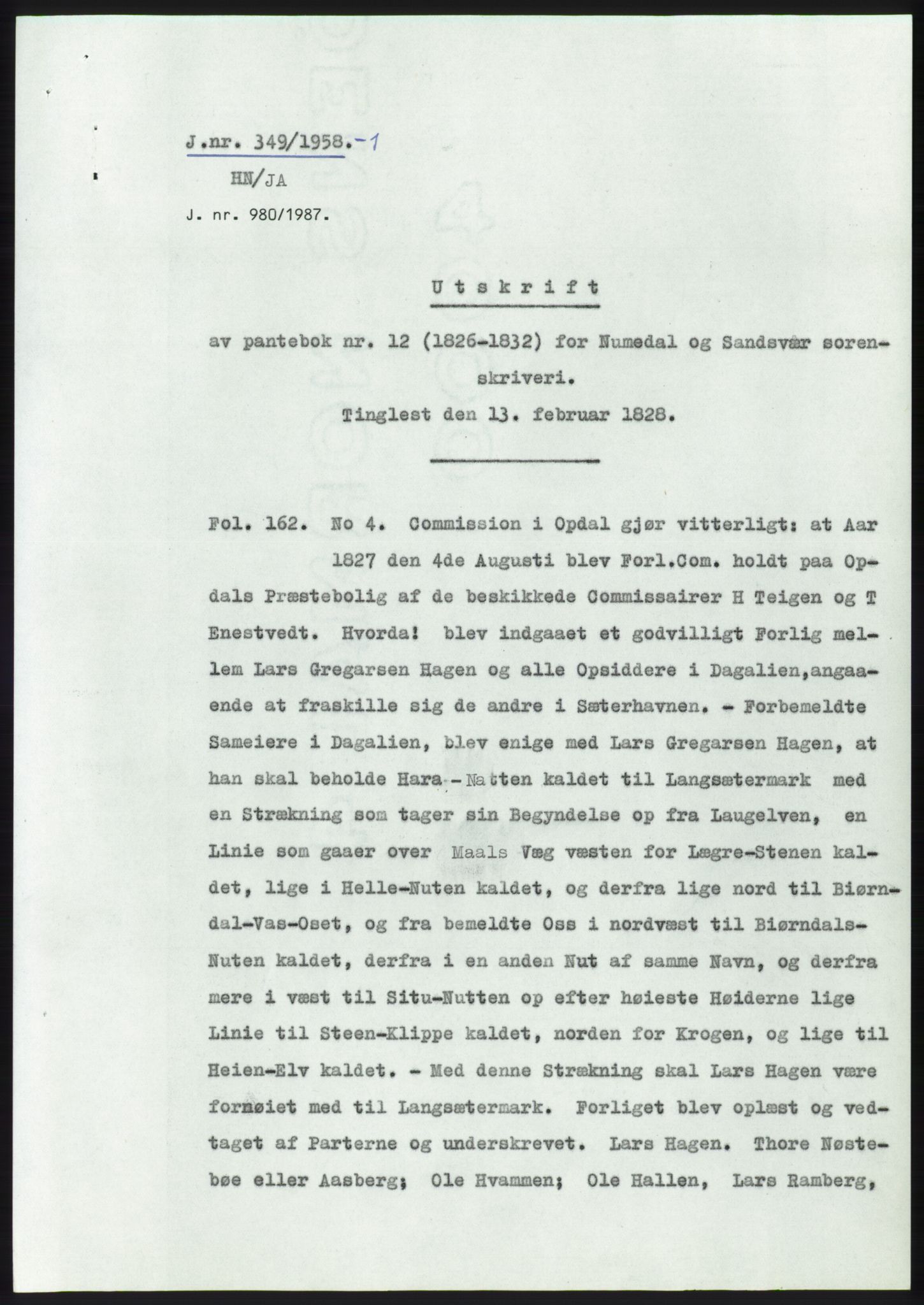 Statsarkivet i Kongsberg, SAKO/A-0001, 1958, s. 186
