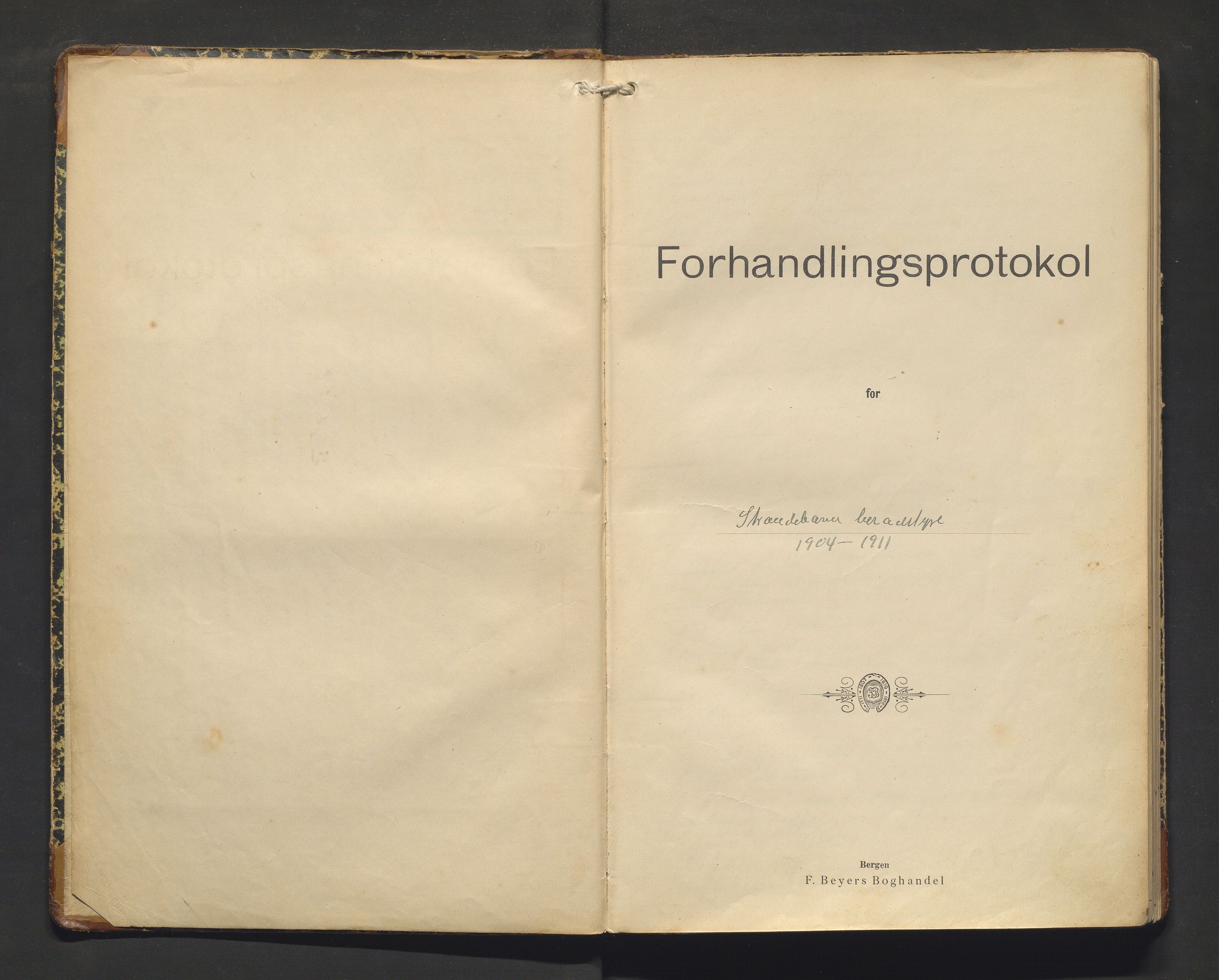Strandebarm kommune. Formannskapet, IKAH/1226-021/A/Aa/L0006: Møtebok for formannskap og heradsstyre, 1904-1911