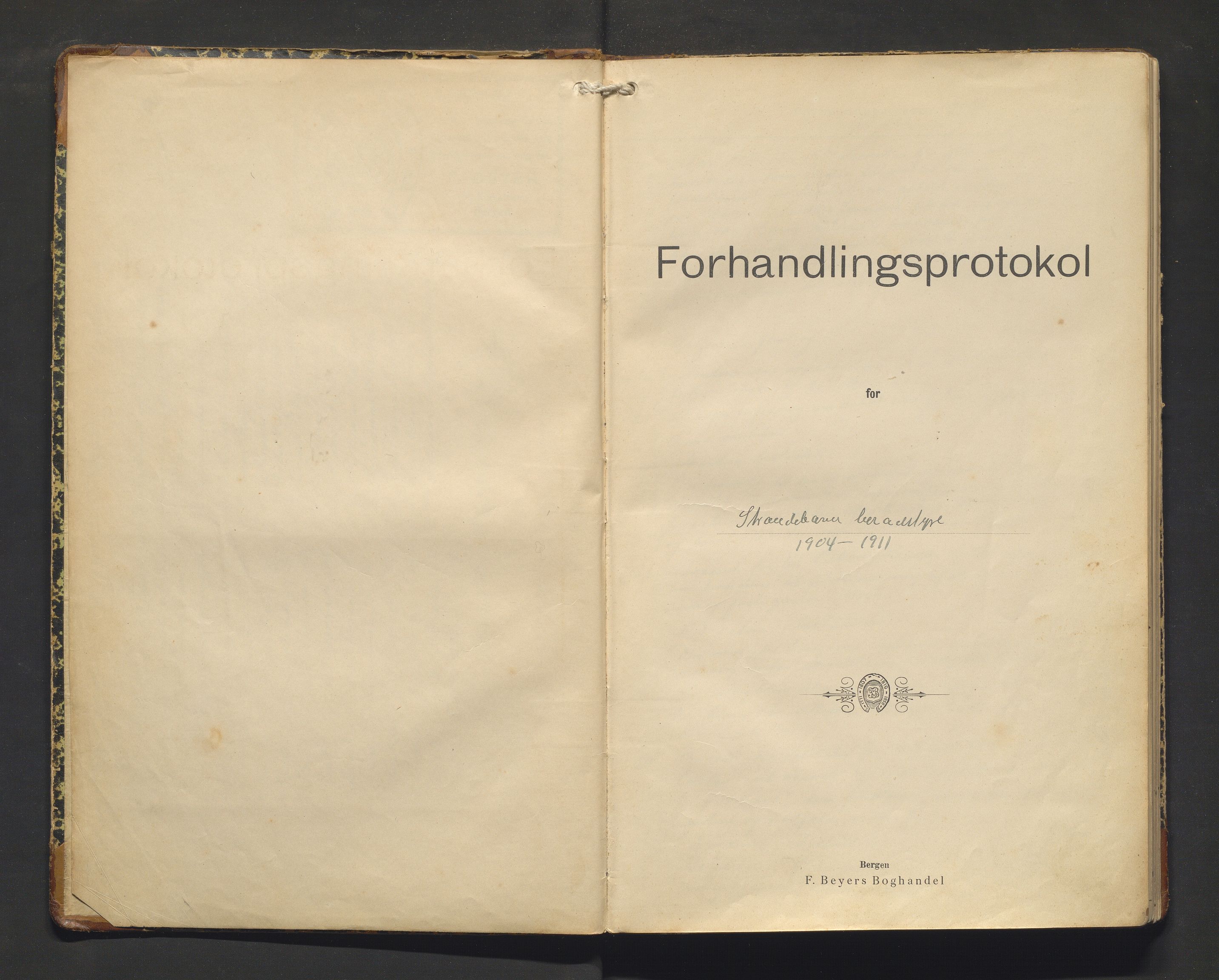 Strandebarm kommune. Formannskapet, IKAH/1226-021/A/Aa/L0006: Møtebok for Strandebarm formannskap og heradsstyre, 1904-1911