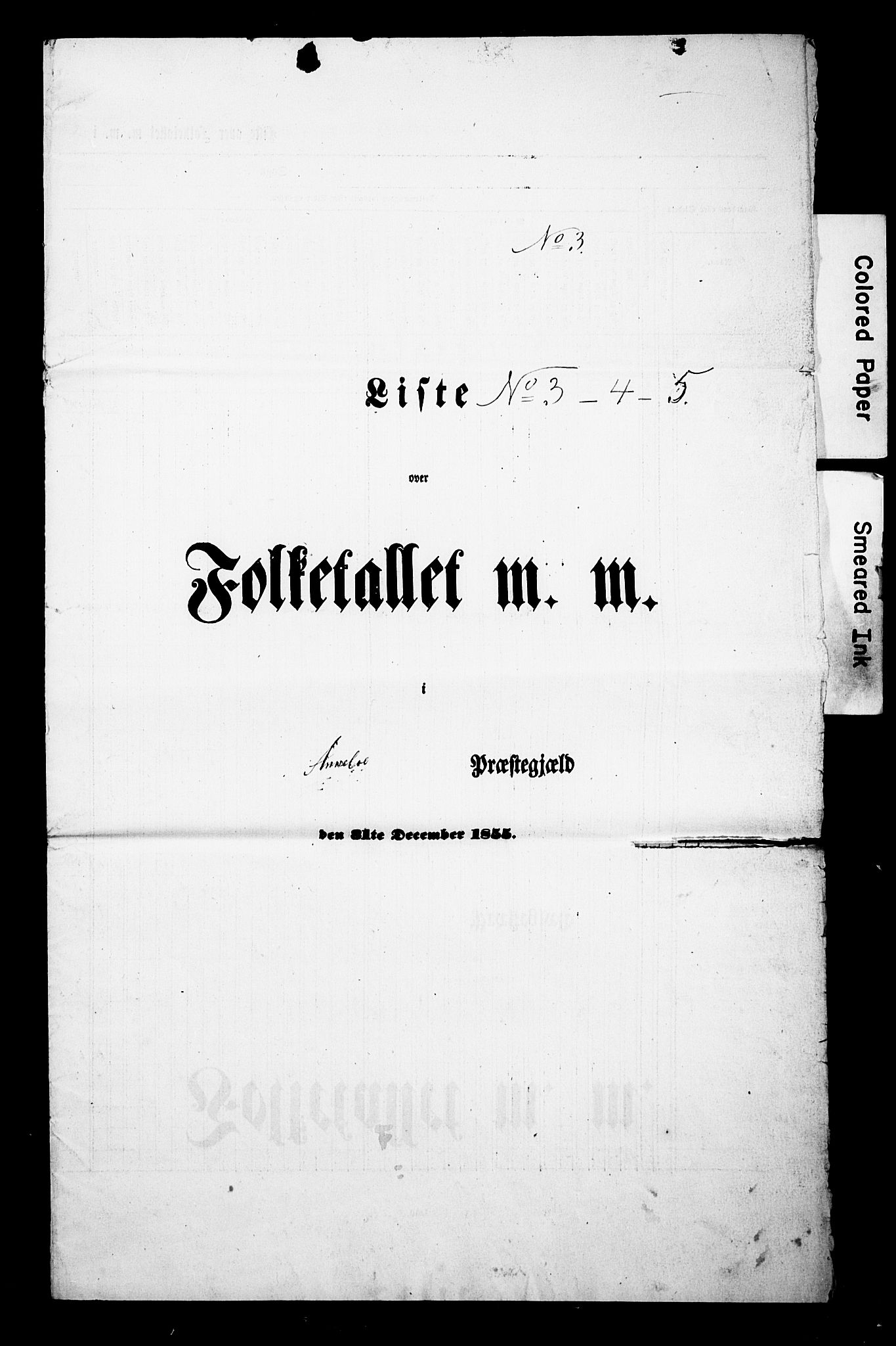 , Folketelling 1855 for 0719P Andebu prestegjeld, 1855, s. 1