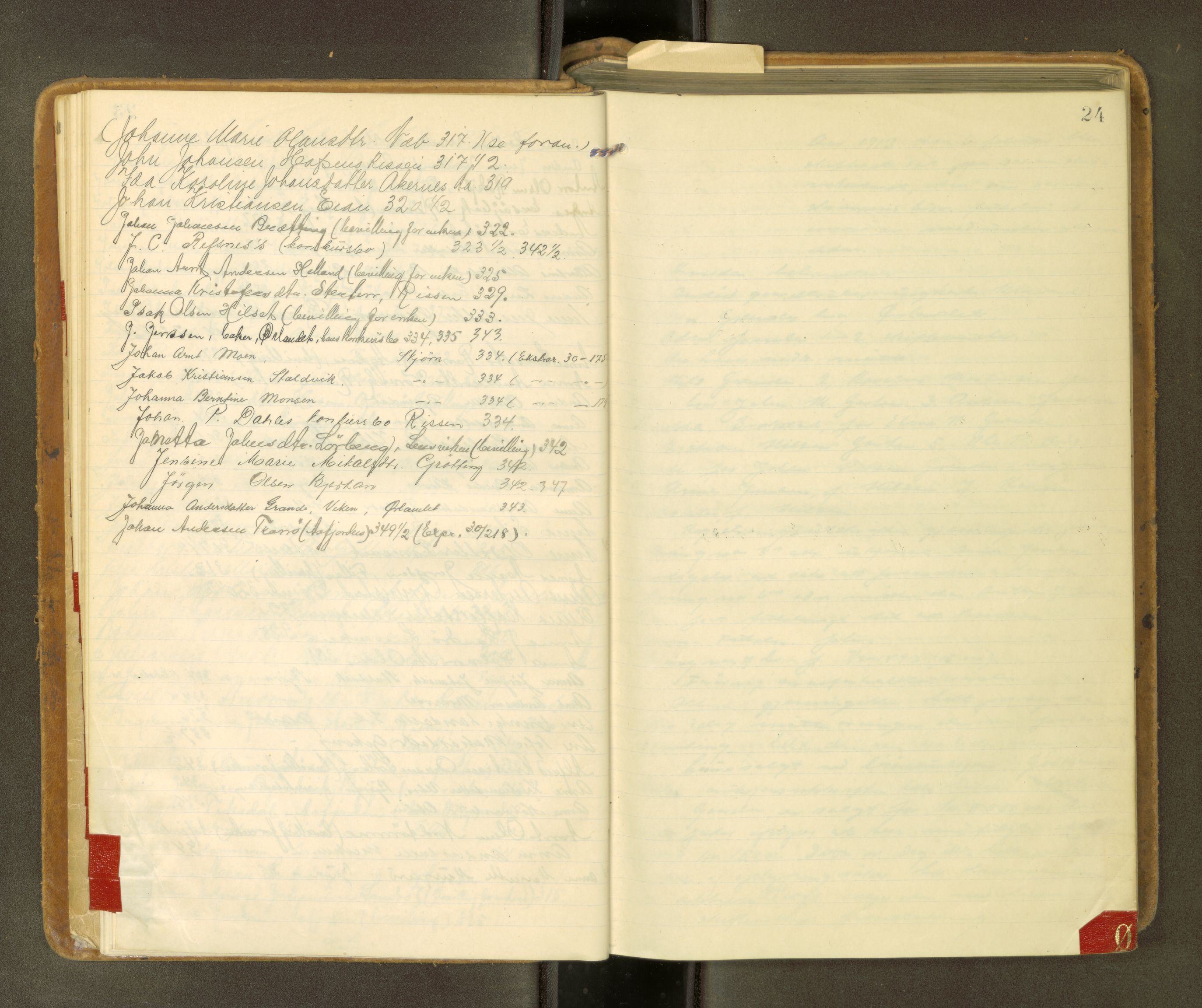 Fosen sorenskriveri, AV/SAT-A-1107/1/3/3B/L0011: Skiftebehandlingsprotokoll, 1913-1918, s. 24