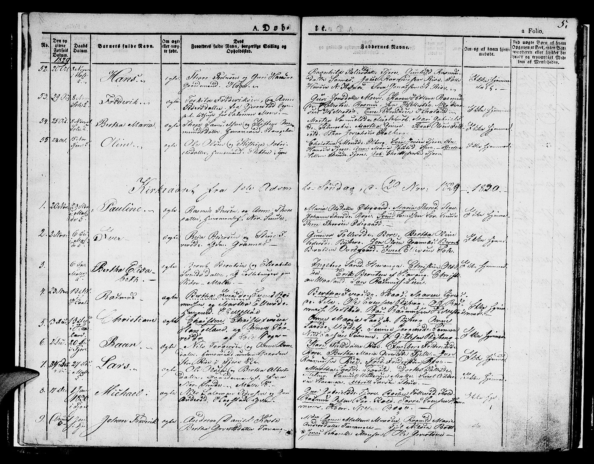 Håland sokneprestkontor, AV/SAST-A-101802/001/30BA/L0005: Ministerialbok nr. A 5, 1829-1841, s. 5