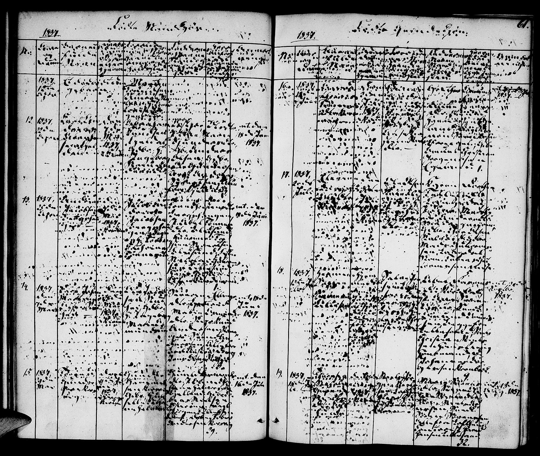 Vestre Moland sokneprestkontor, AV/SAK-1111-0046/F/Fa/Fab/L0004: Ministerialbok nr. A 4, 1835-1843, s. 61