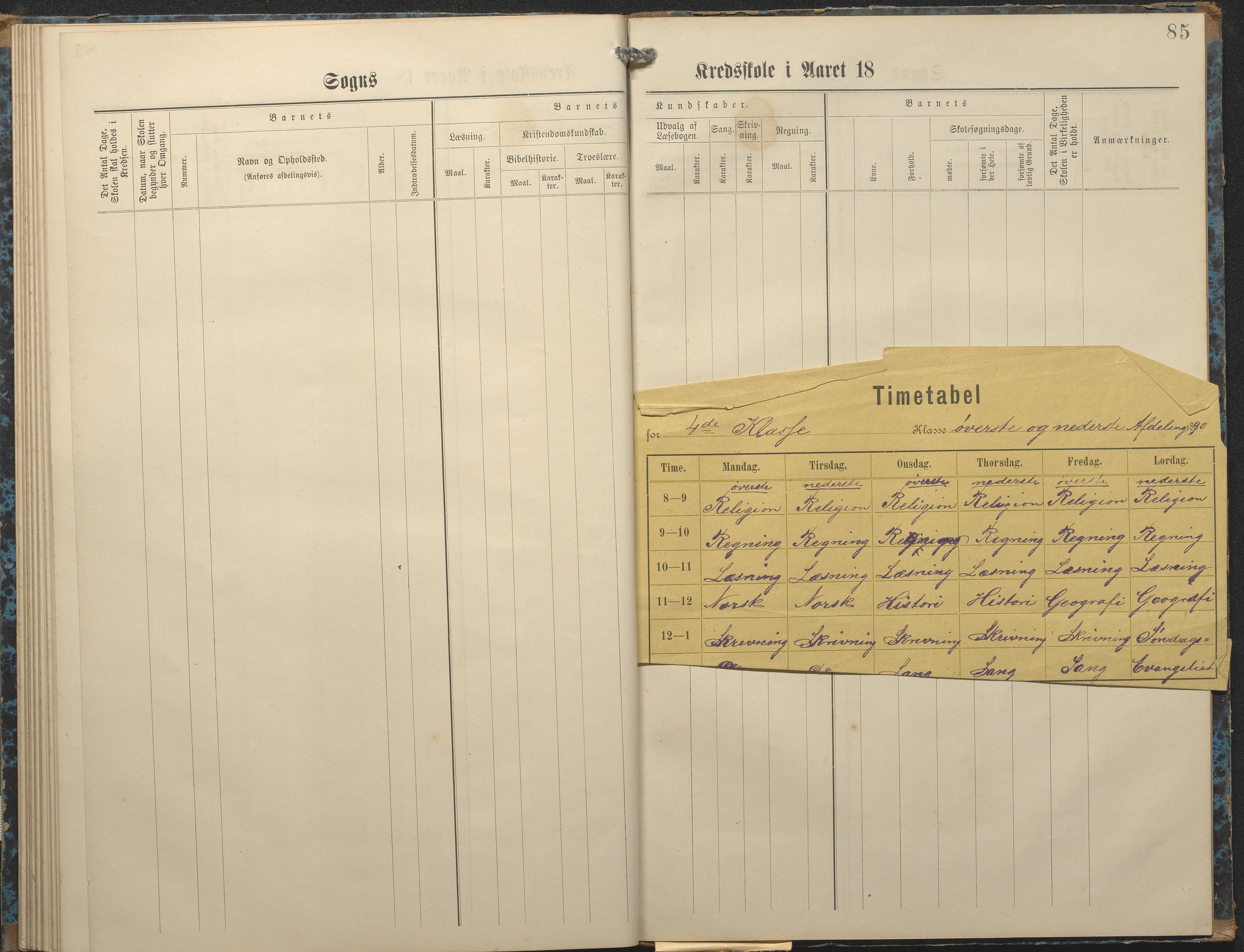 Hisøy kommune frem til 1991, AAKS/KA0922-PK/32/L0007: Skoleprotokoll, 1875-1891