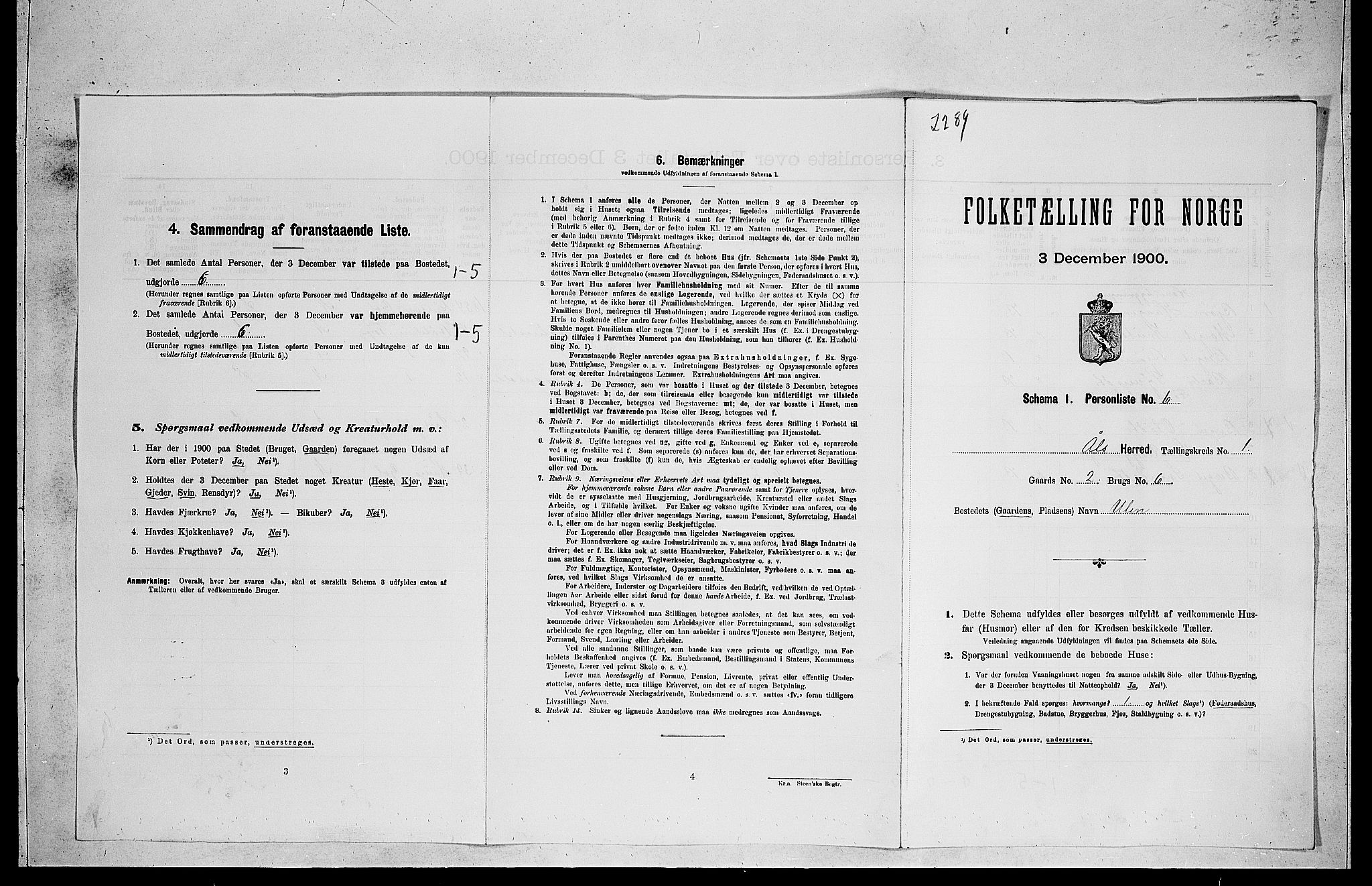 RA, Folketelling 1900 for 0619 Ål herred, 1900, s. 119