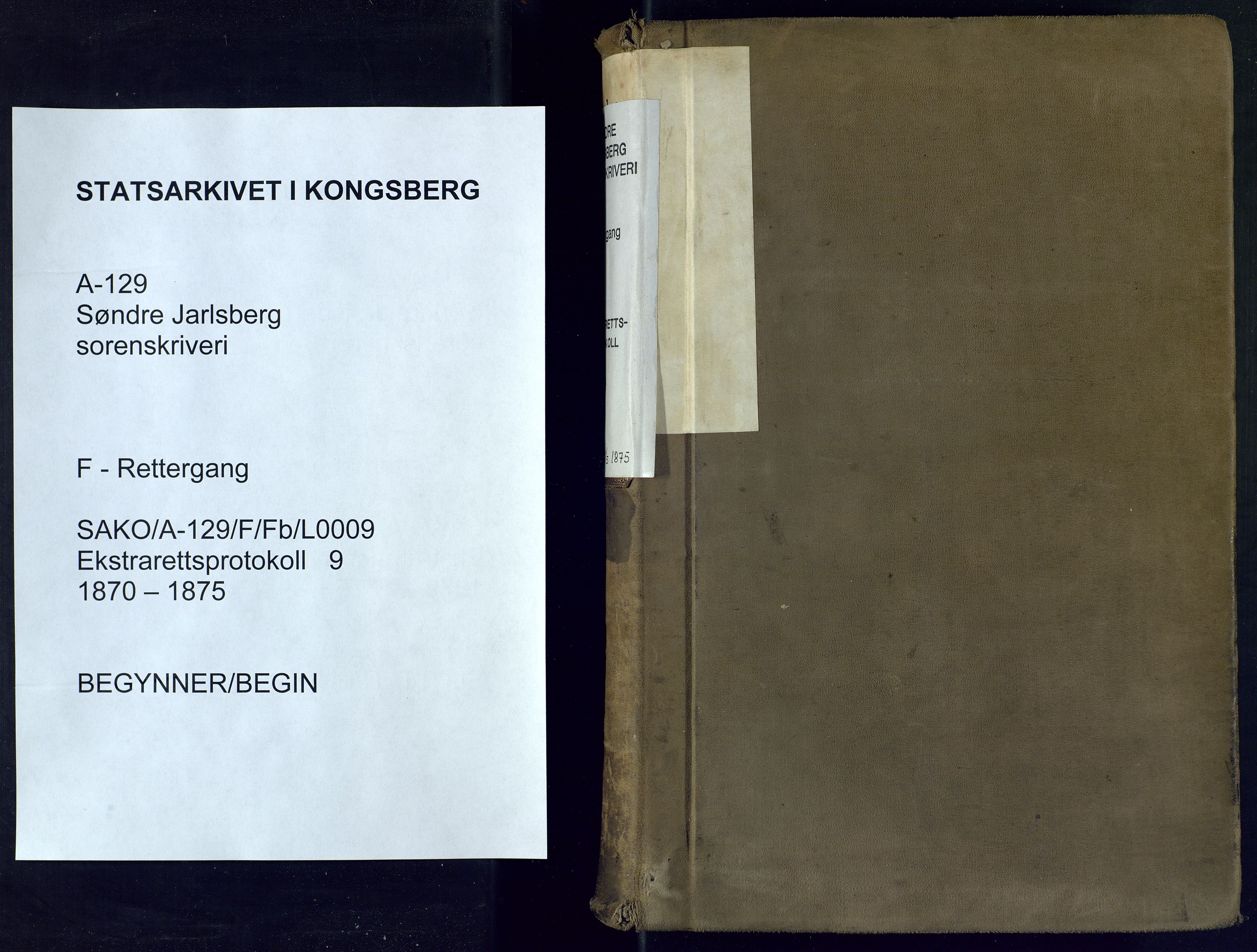 Søndre Jarlsberg sorenskriveri, SAKO/A-129/F/Fb/L0009: Ekstrarettsprotokoll, 1870-1875