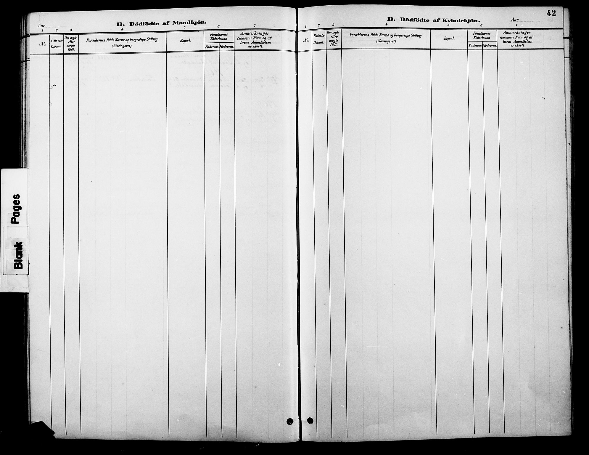 Tolga prestekontor, SAH/PREST-062/L/L0010: Klokkerbok nr. 10, 1894-1918, s. 42
